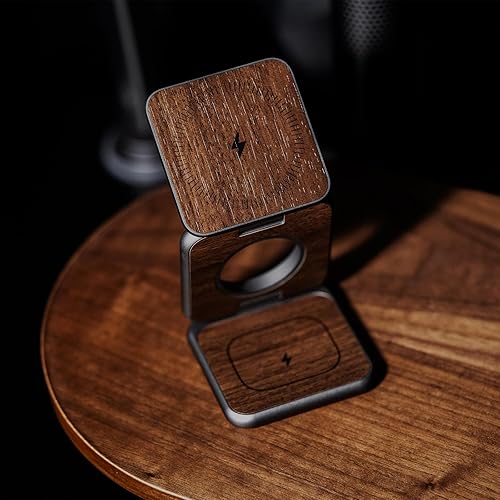 Miniatura 5 de KU XIU Cargador inalámbrico magnético X40, estación de carga portátil plegable 3 en 1 para iPhone 171615141312 y iPhone Air, 5 W para Apple Watch