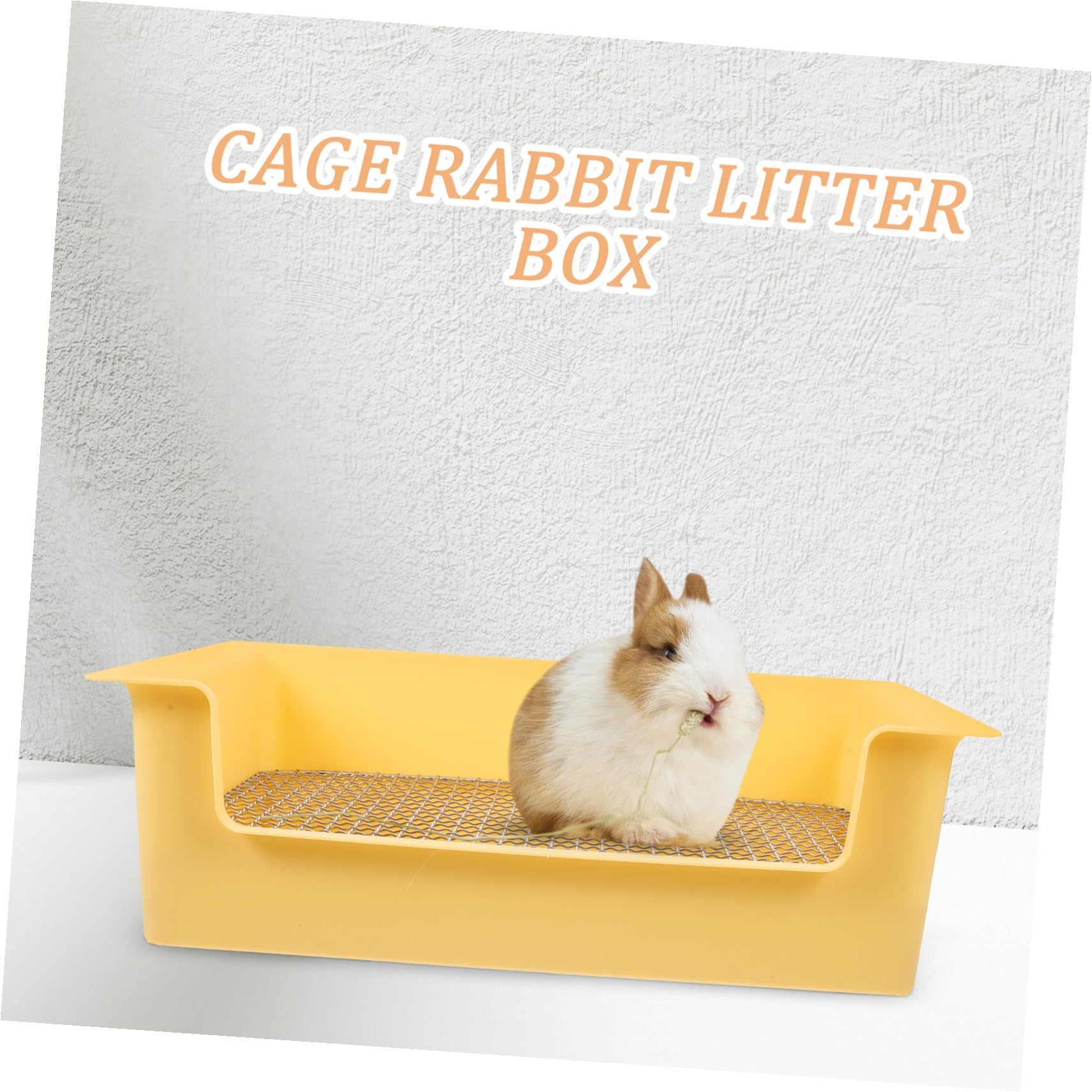 BESPORTBLE Toilette per Coniglietti Angolare in Plastica Gialla Bordo Sicuro per Addestramento Lettiera Animali Domestici Piccoli Come Porcellini D'india e Criceti