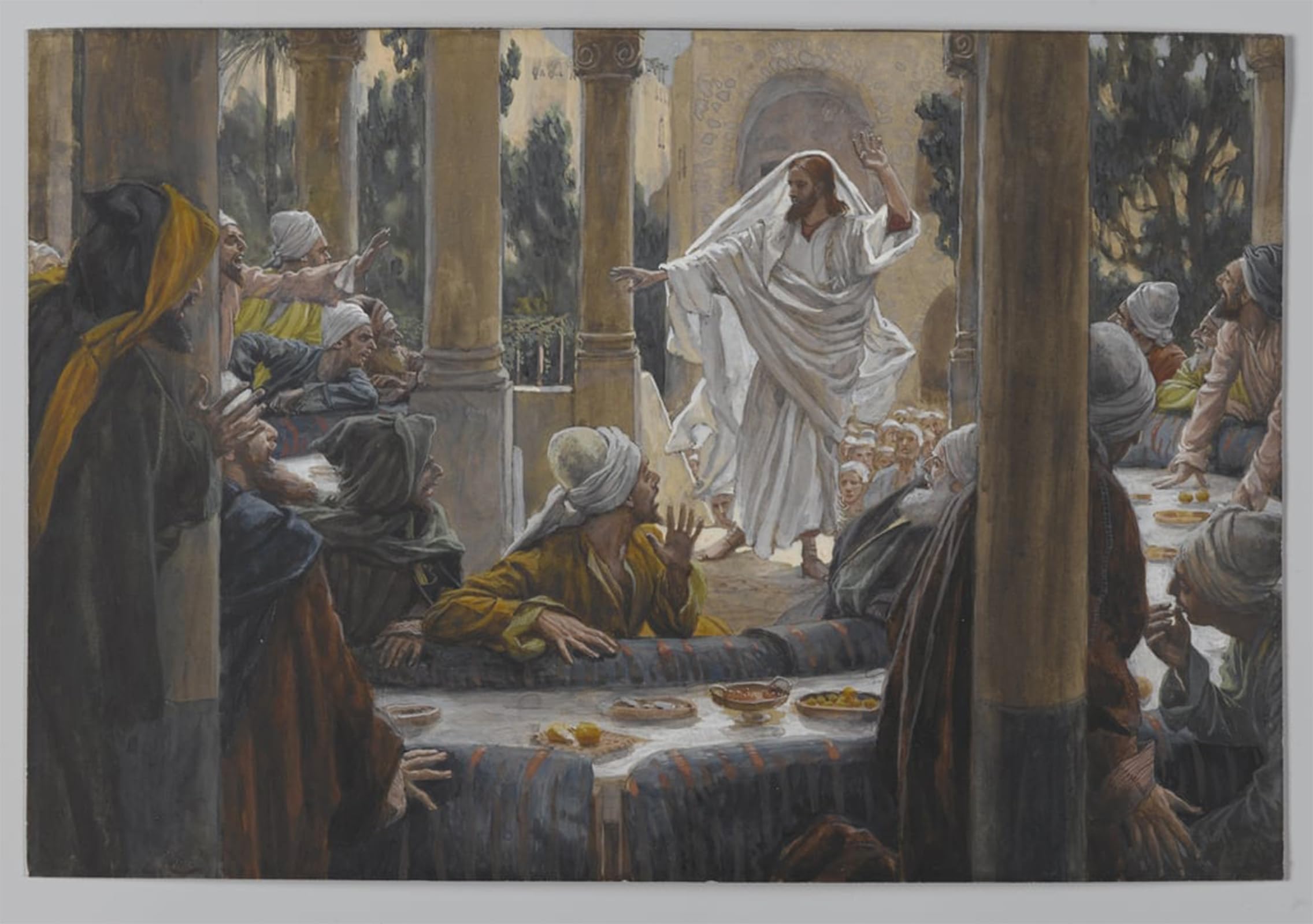 Artxlxxbn No Frame Famous Painting Art Wall Decor Abstract Art Picture Curses Against The Pharisees By Jacques Animal Pictures For Home Decor 60X90cm