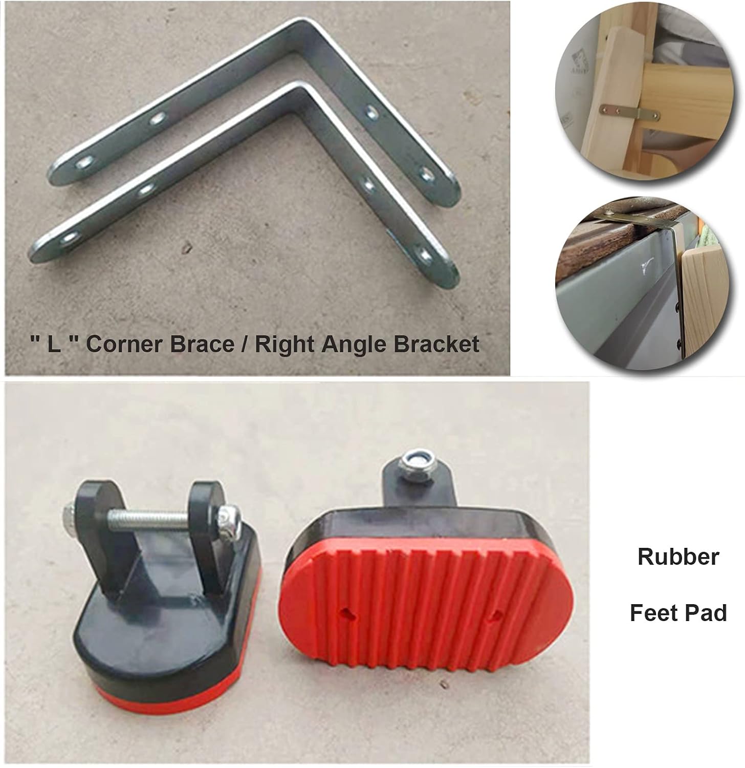 Solid Wood Loft Ladder Twin Bunk Ladder with Grab Handle & Hardware, 49/59 Inch Double Elevated Bed Ladders for Bedroom Dorms, 4/5 Steps (Size : 1.5m/5ft Tall)