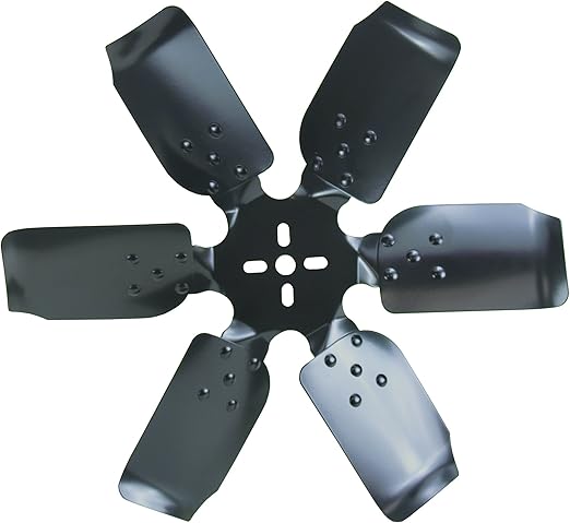 Derale 17319 Heavy Duty Fan Blade Series 1000 19" Steel Rigid Race Belt Driven Fan Standard Rotation