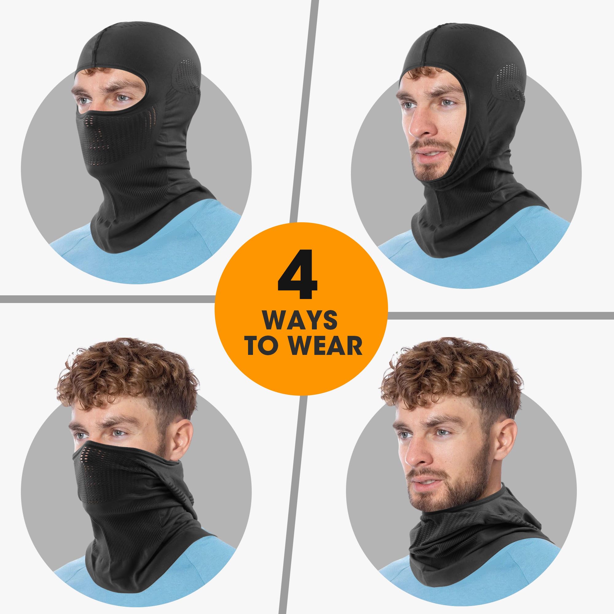 WTACTFUL Super Breathable - 1 Pack 2 Pack Motorcycle Face Mask for Riding Racing Cycling Ski Snowboard — view 6