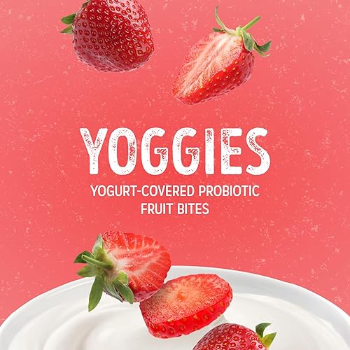 Miniatura 3 de Natures Garden Yoggies probióticos con sabor a fresa 21 oz (30 x 0.7 oz) Paquete de 2 - Bocados de fruta cubierta de yogur de fresa, alta en fibra,