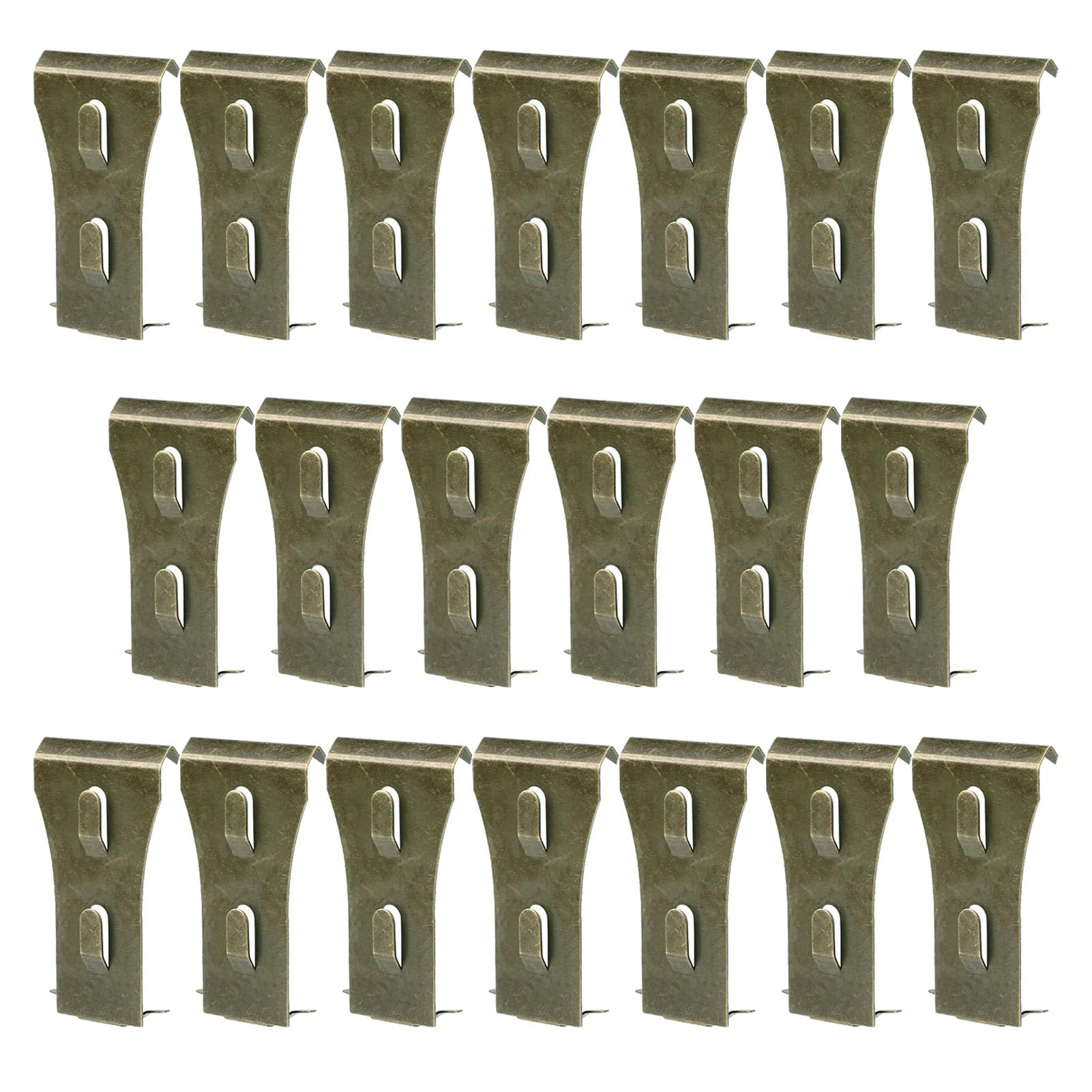 YSKmanhuo Brick Clips for Hanging Outdoors Brick Hook Clips 20Pcs Heavy Duty Brick Wall Clips Steel Brick Hanger No Drill Fits 2-1/4 to 2-2/5 Inch Bricks (Bronze-20pcs)