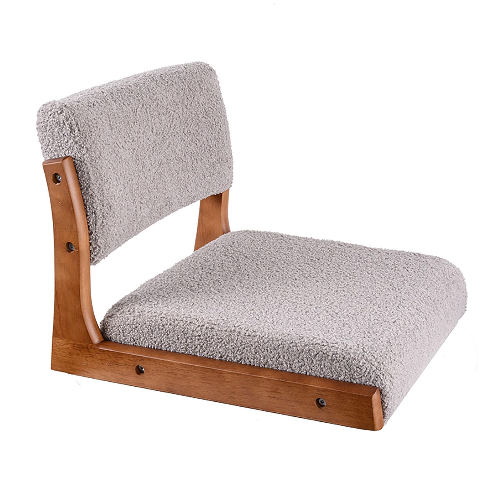 Silla de suelo sin patas con respaldo, cojín tatami de estilo japonés para meditación, sala de estar y asientos de juego, diseño cómodo y compacto