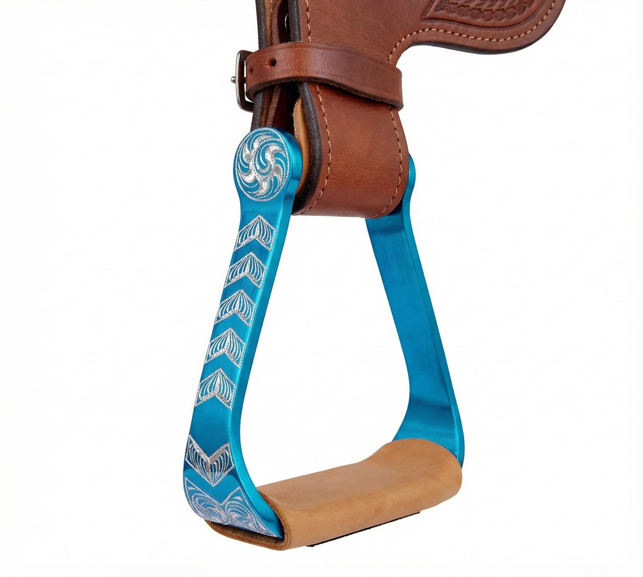 Horse Western 51244 - Staffe in alluminio con incisione, 12,7 cm
