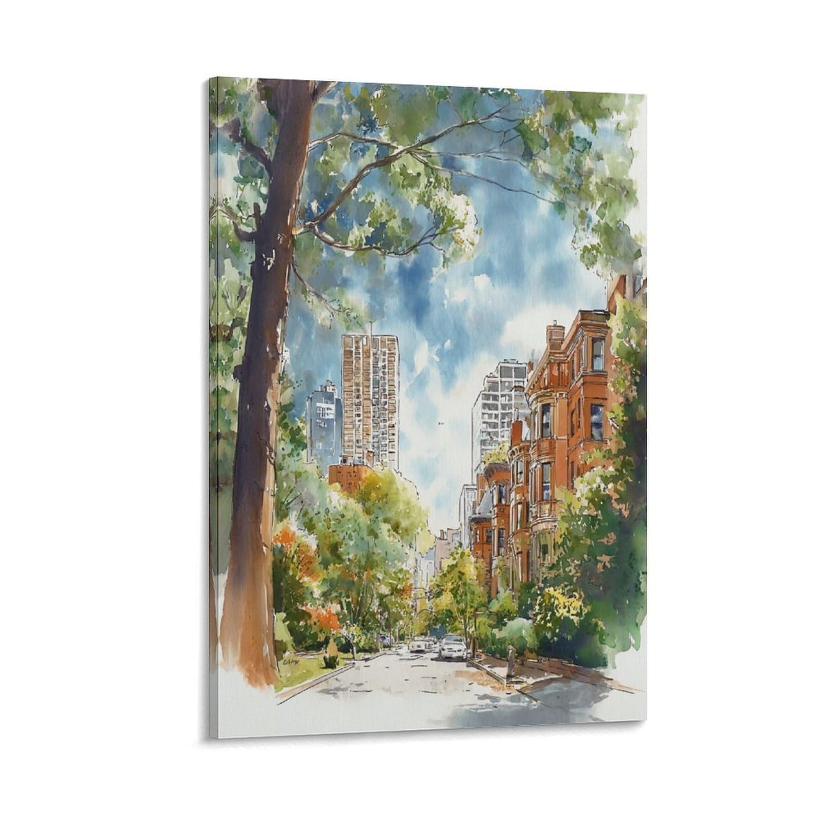 New Orleans 20x30inch(50x75cm) Vintage Travel Poster Watercolor Canvas Art