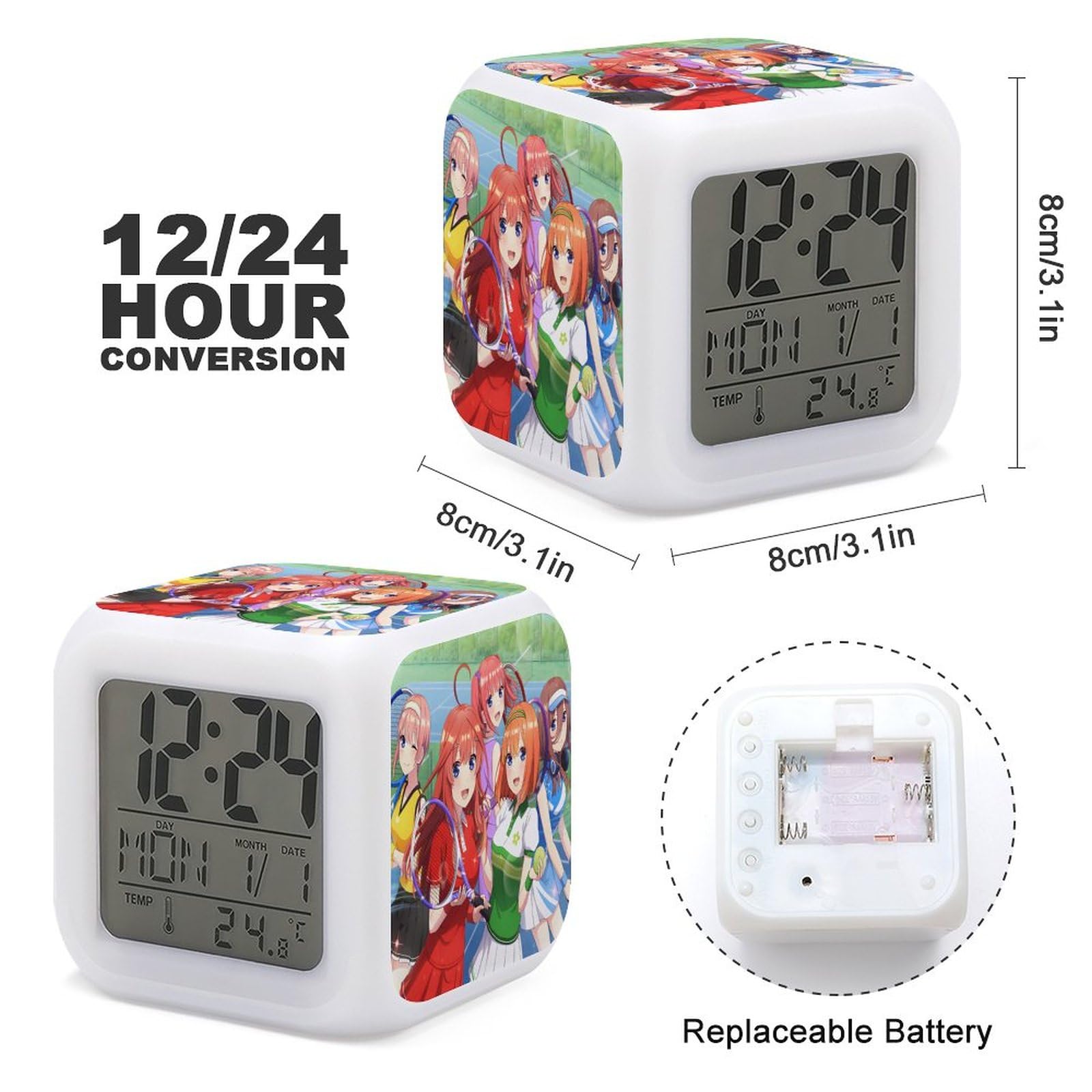Amazon.co.jp: 五等分の花嫁 目覚まし時計 キャラクター 目覚まし時計