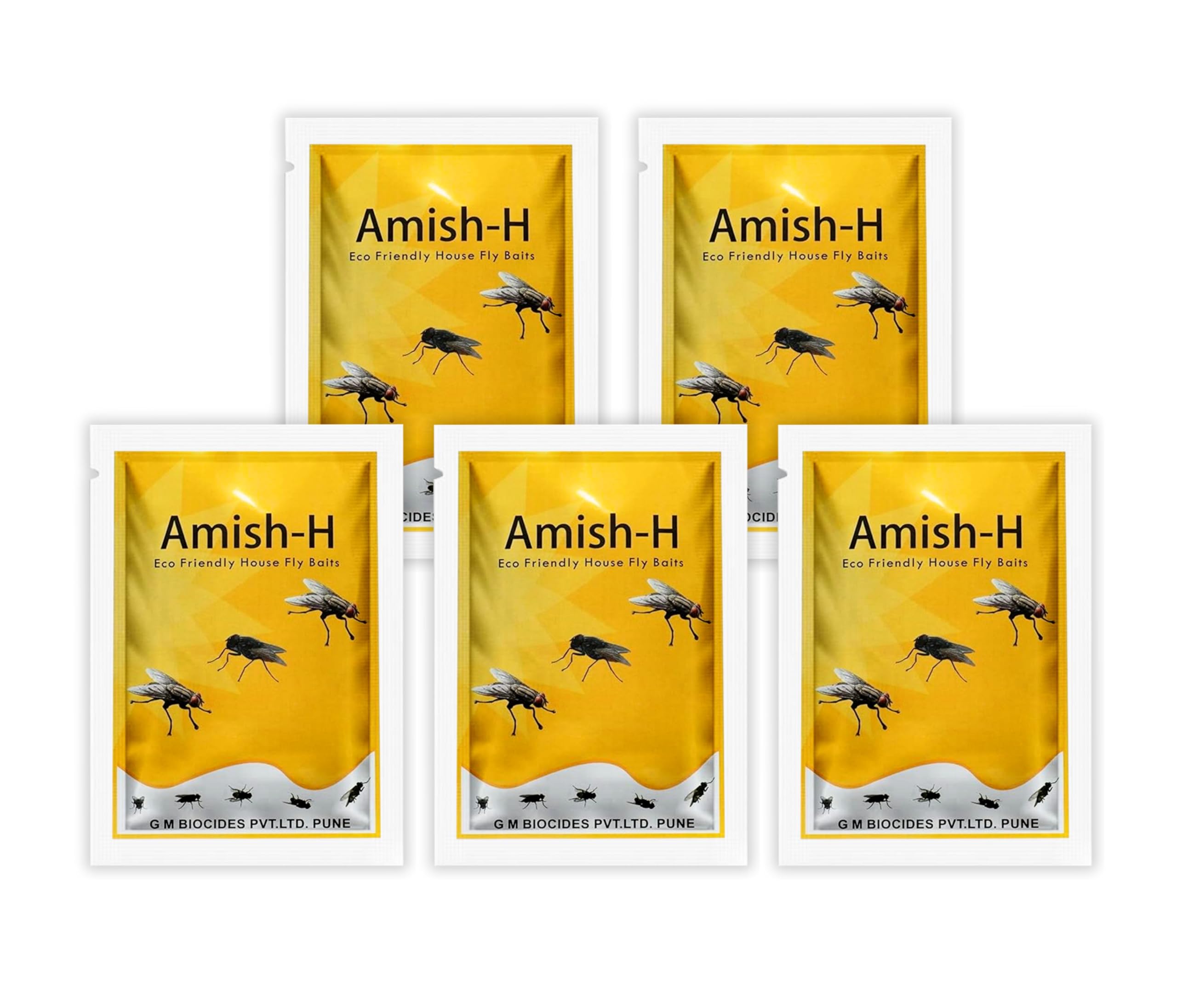 H Herbal Housefly Bait – Pack of 5 | 100% Organic, Chemical-Free Fly Attractant for Instant & Long-Lasting Fly Control | Safe for Home, Kitchen & Office Use