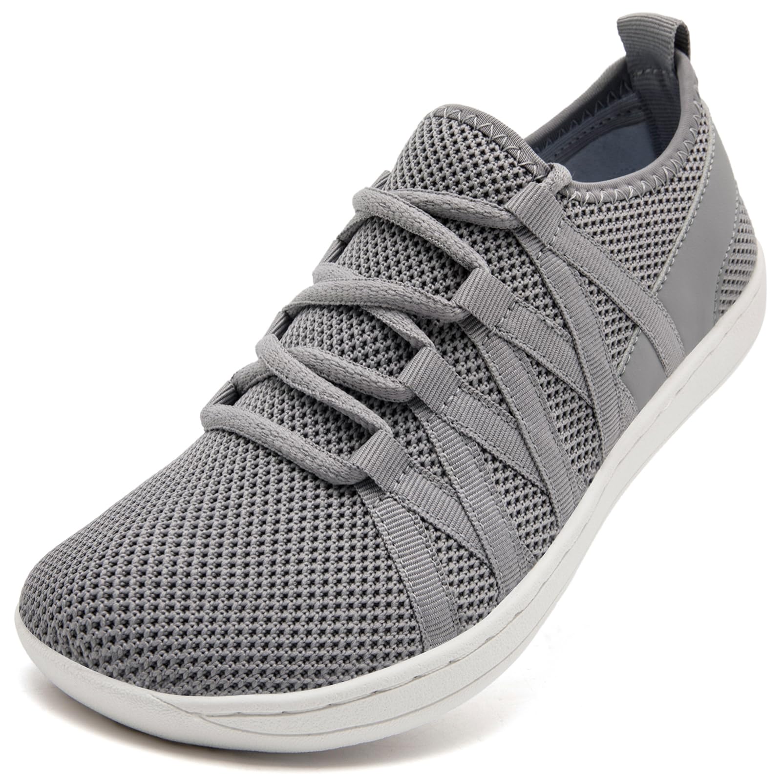 VLHGCG Barfuss Schuhe Damen Barfußschuhe Sneaker mit Breiter Zehenbox Slip On Sportschuhe Bequeme Leichte Turnschuhe Atmungsaktiv Minimalistische Hallenschuhe