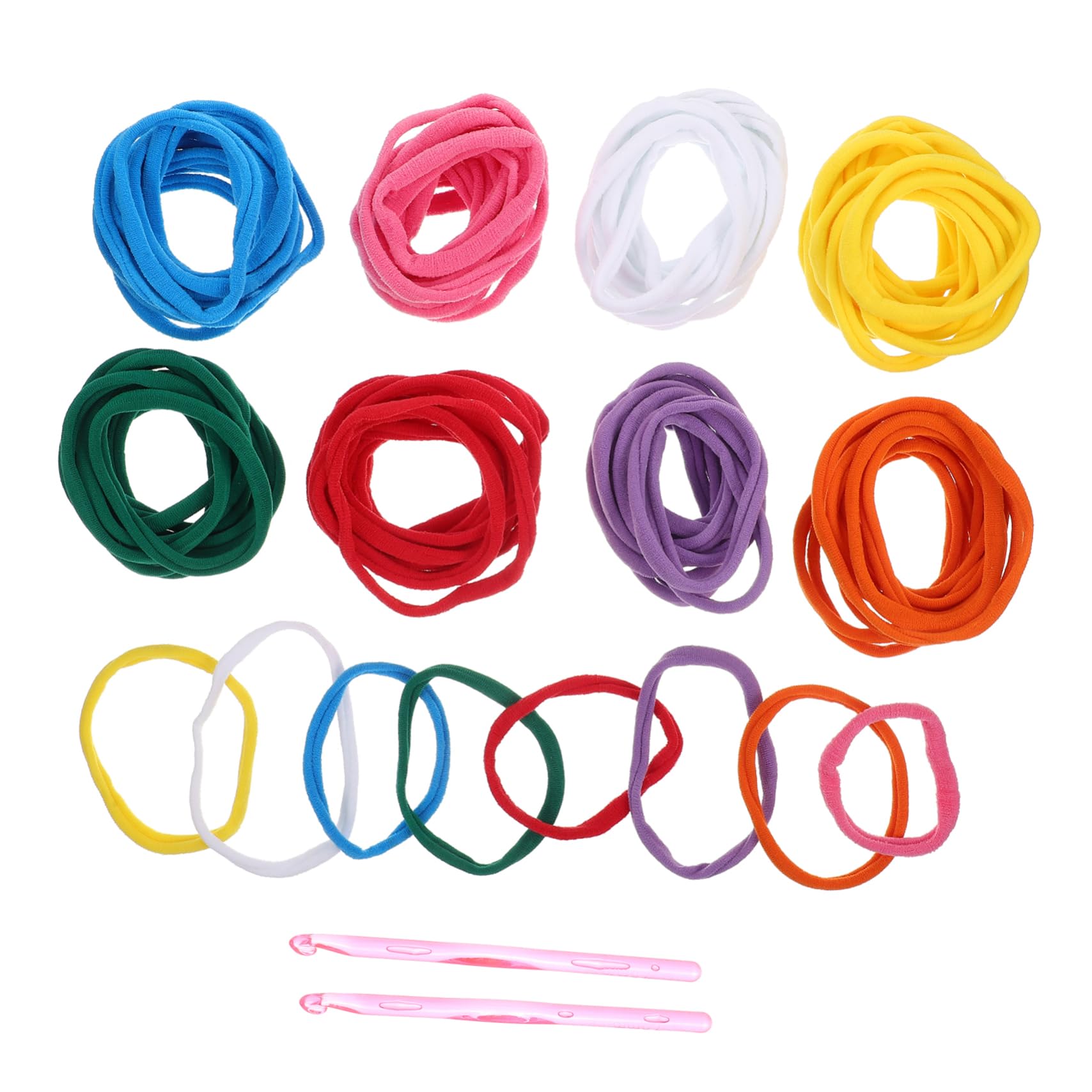 ULDIGI 8 Colors Loom Loop Braided Elastic Rope Weaving Loom Hook Crochet Hook for Boys and Girls Refills
