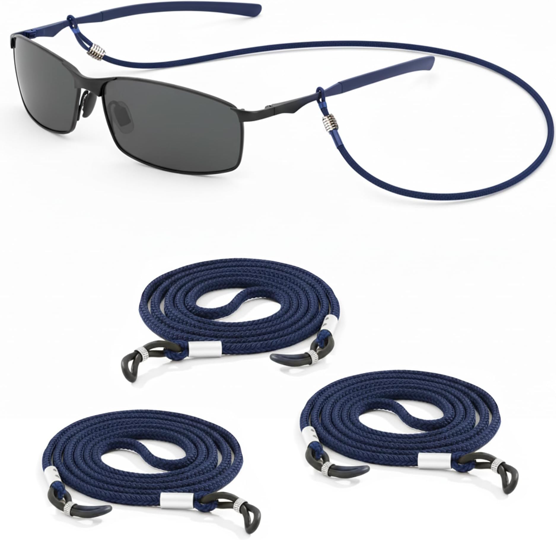 SPORTS WORLD VISION 4PCs Unisex Glasses Strap & Retainer | Premium Non-Slip Chain for Glasses | Durable Glasses Chain for Women & Men for Comfortable Fit (Available in 5 Colors)