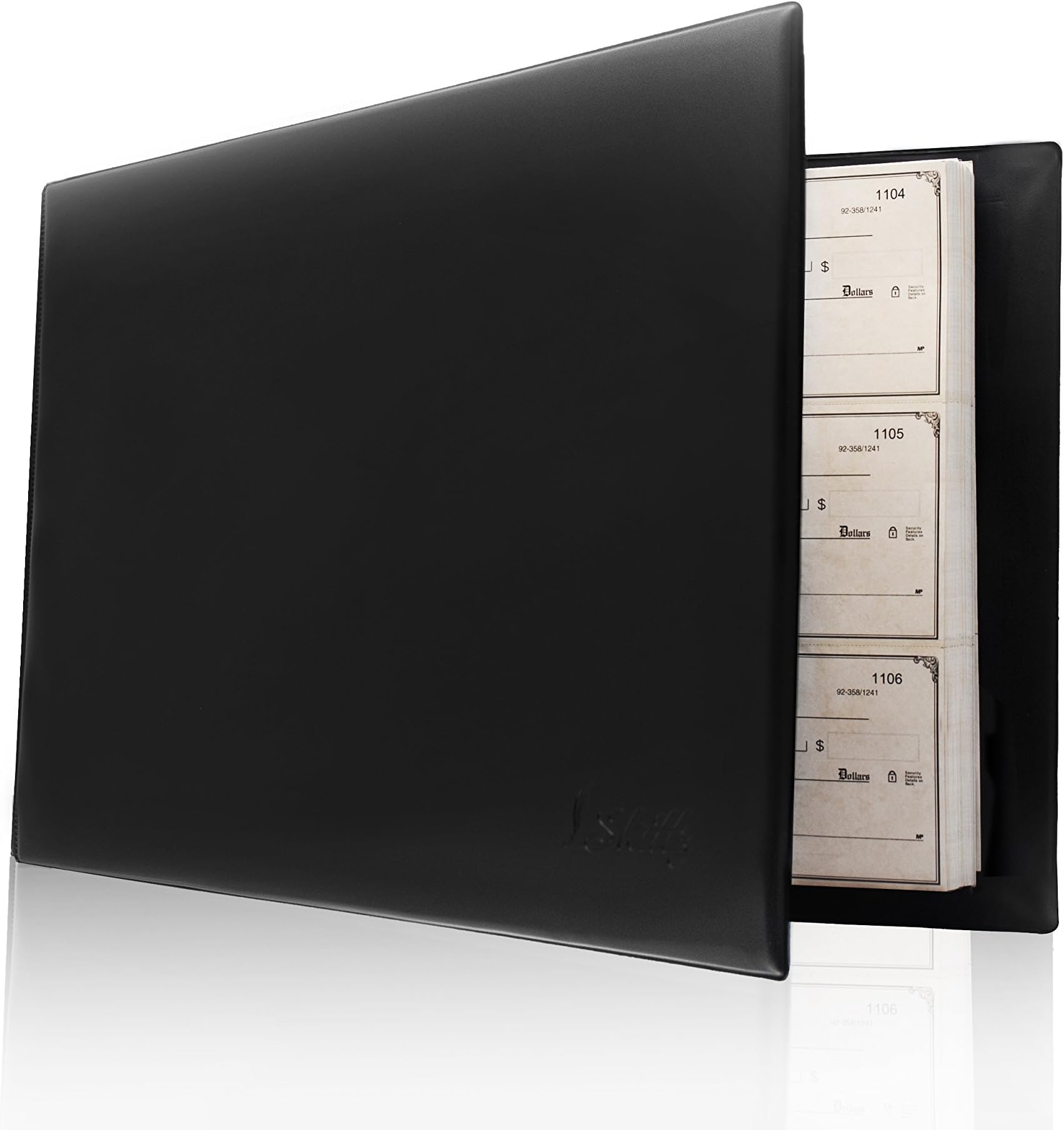 Skittz business check binder 7 Ring 3 on a page checkbook holder w/ Zip Pouch