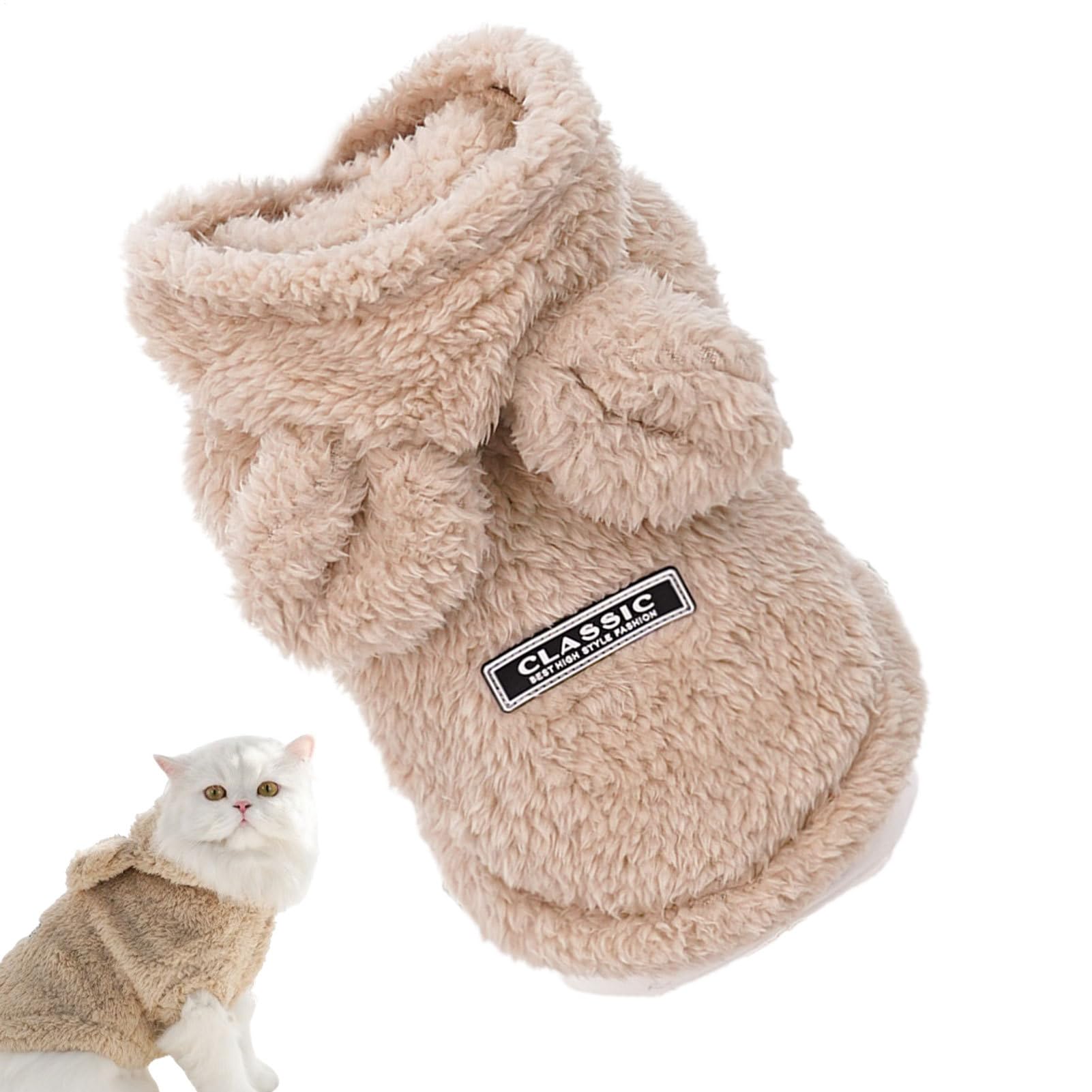 Wusideday Winter Dog Hoodie - Soft Cat Winter Sweater,Cold Weather Cat Puppy Sweatshirt, Cute Bunny Ear Warm Dog Sweater for Cats Dogs