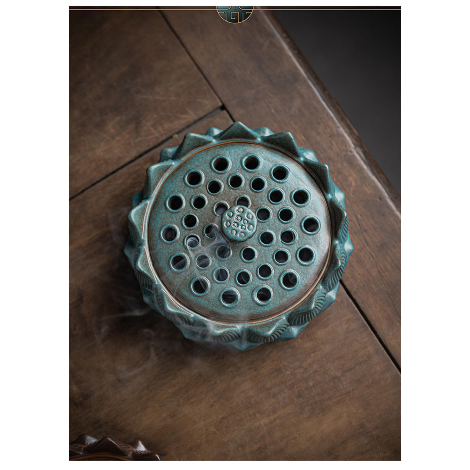 Ceramiczny palnik kadzidełkowy w stylu vintage, 16,5 cm 16,8 cm, żaroodporny kadzielnica do herbaciarni
