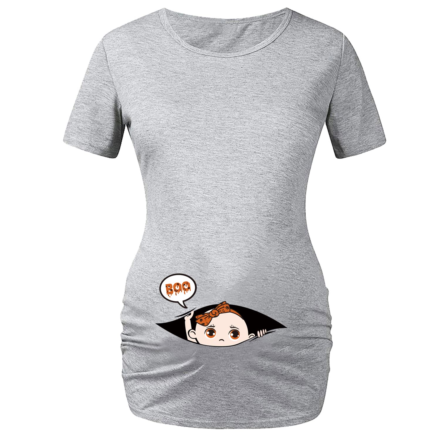 C.J.S. Women Maternity Top Funny Pregnancy Tee Cute Pregnant T Shirts Halloween Series Sleeveless/Short Sleeve/Long Sleeve