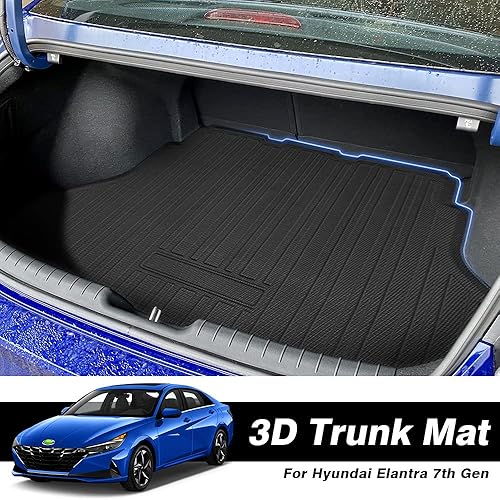 Miniatura 2 de T TGBROS Alfombrilla de carga personalizada para Hyundai Elantra 2021-2023 2024 (no los modelos Elantra GT, accesorios para todo tipo de clima,