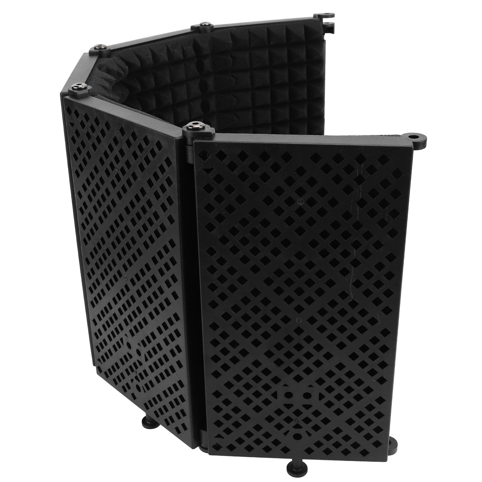 Asixxsix Aislamiento de Micrófono, Cabina de Sonido con Reducción de Ruido, Caja de Grabación con Diseño de 5 Paneles Ajustable, Soporte para Trípode, Filtro Pop para Grabación de Computadora,
