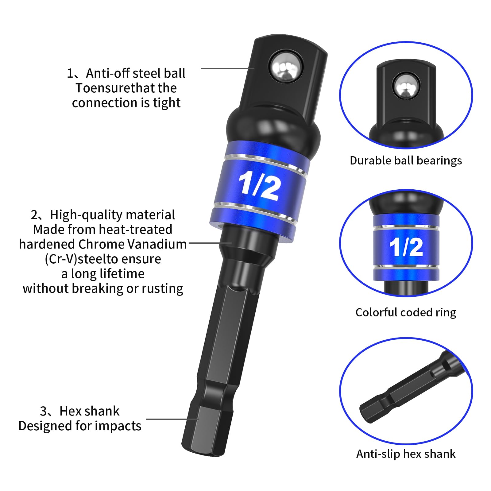 Snapklik.com : MAEXUS Impact Grade Driver Sockets Adapter Extension Set ...