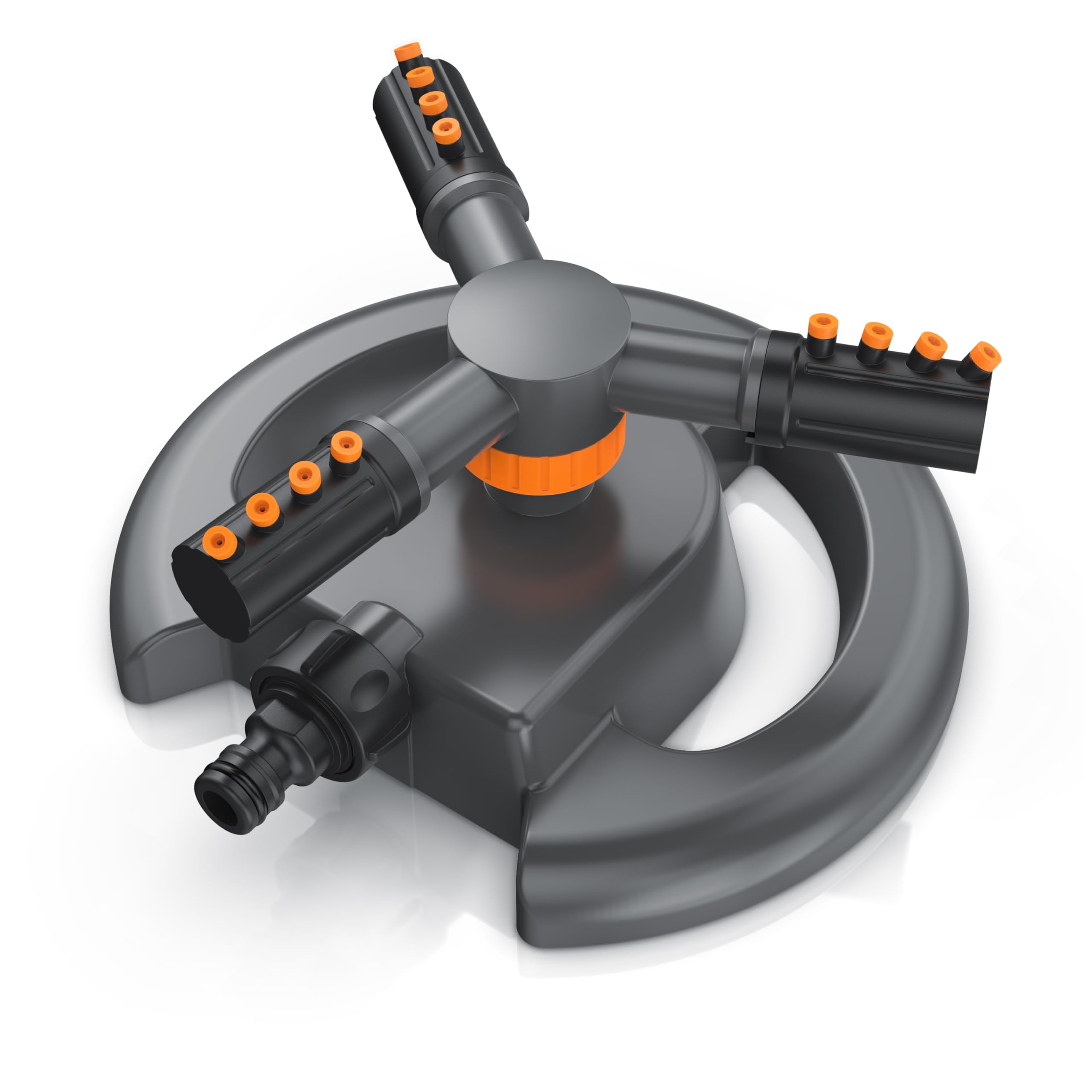 Brandson - Rasensprenger 360 Grad - 3/4 Zoll Kreisregner - Garten Sprinkler - Rotierender Wasser Sprinkler - Große Flächen - mit Schnellkupplun - Rasensprinkler