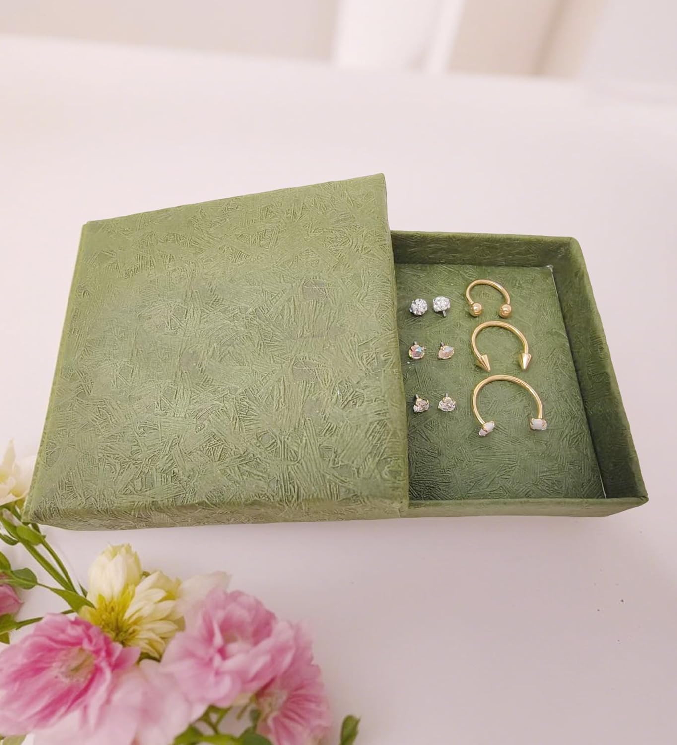 16G 18G G23 Titanium Septum Nose Rings for Women Men Horseshoe Nose Ring for Sensitive Skin Internally Threaded Opal Ball Spike CZ Helix Daith Cartilage Tragus Hoop Earrings Lip Piercing Jewelry - Image 6