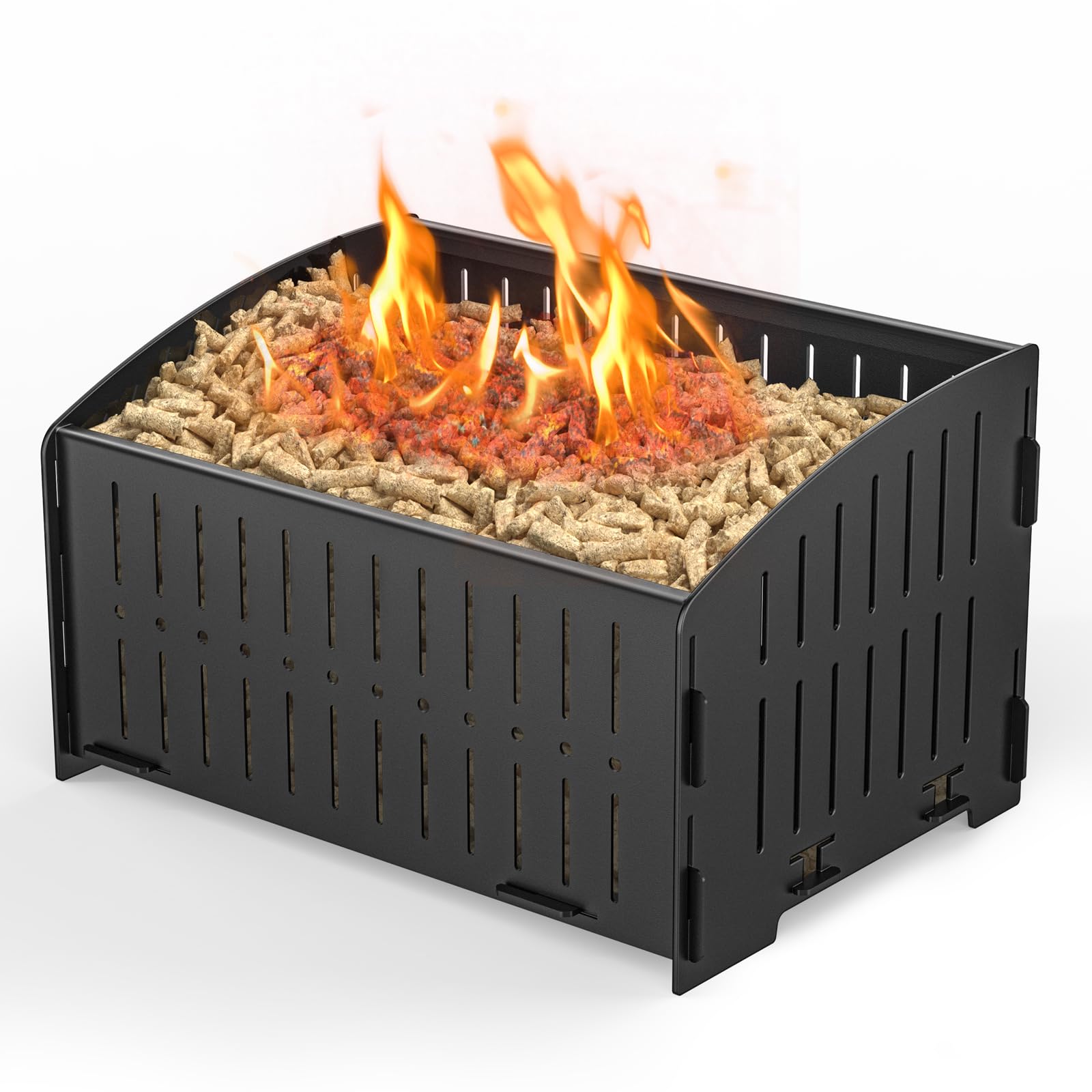 johgee Pellet Basket, Portable Pellet Basket for Fireplaces and Stoves 29×20×17cm, 3kg, Emergency Camping Stove