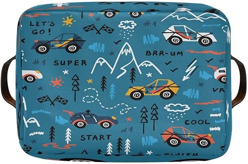 Miniatura 9 de Coloridos cubos de almacenamiento de tela duradera para ropa y cosas para oficina, paquete de 2