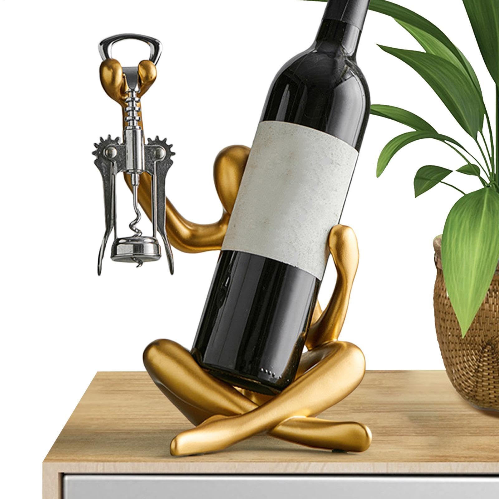 Soporte para botella de vino | Soporte decorativo para botella de