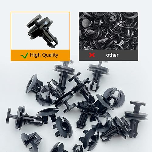 Miniatura 4 de Clip de retención de deflector de aire delantero y ojal compatible con GM GMC Sierra Chevrolet Silverado Saab Hummer 15733971 15733970, negro