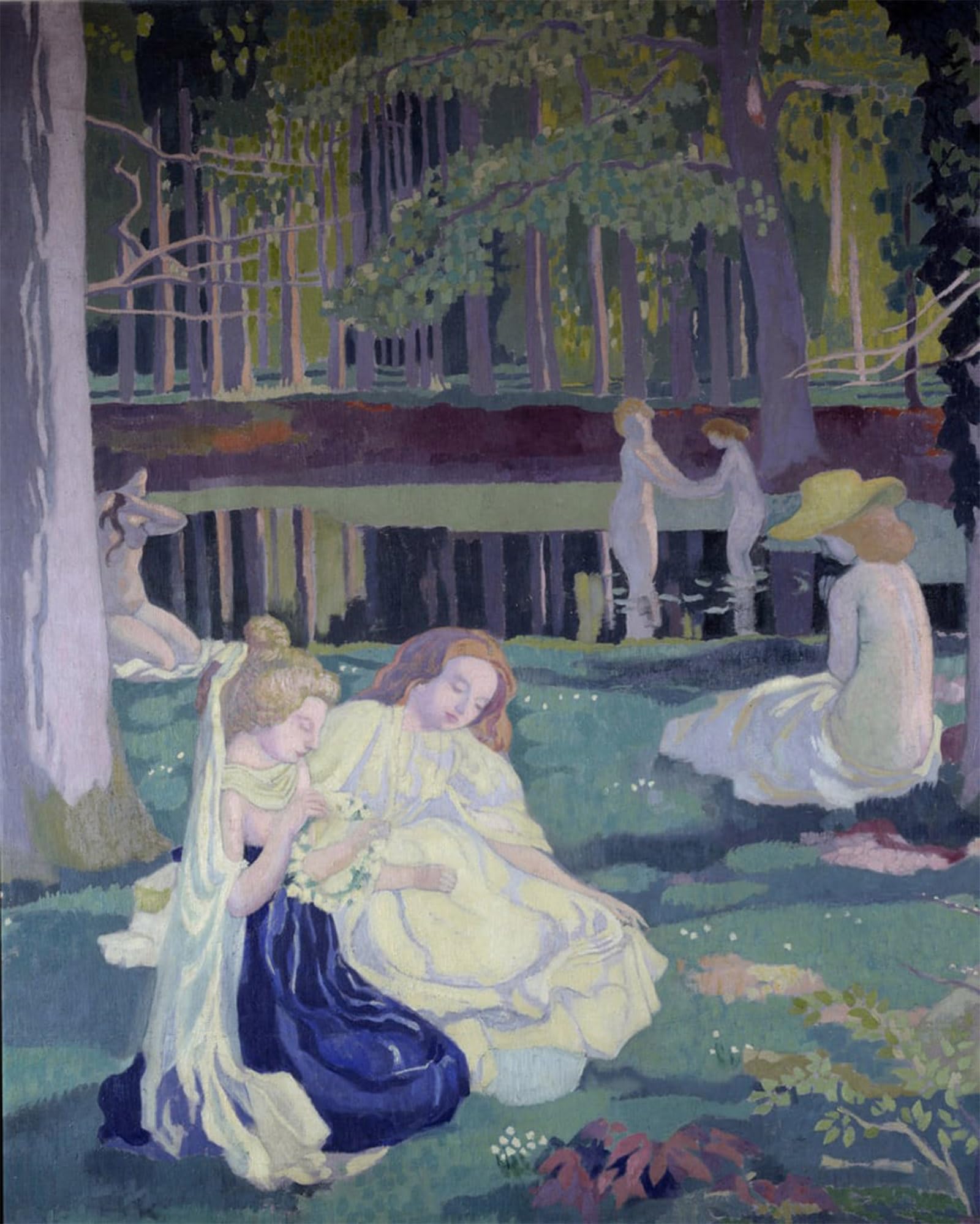 ARTXLXXBN Famous Print Painting Colorful Art Print Game of Steering Wheel by Maurice Denis Canvas Art Decorations for Home Decor 60x90cm