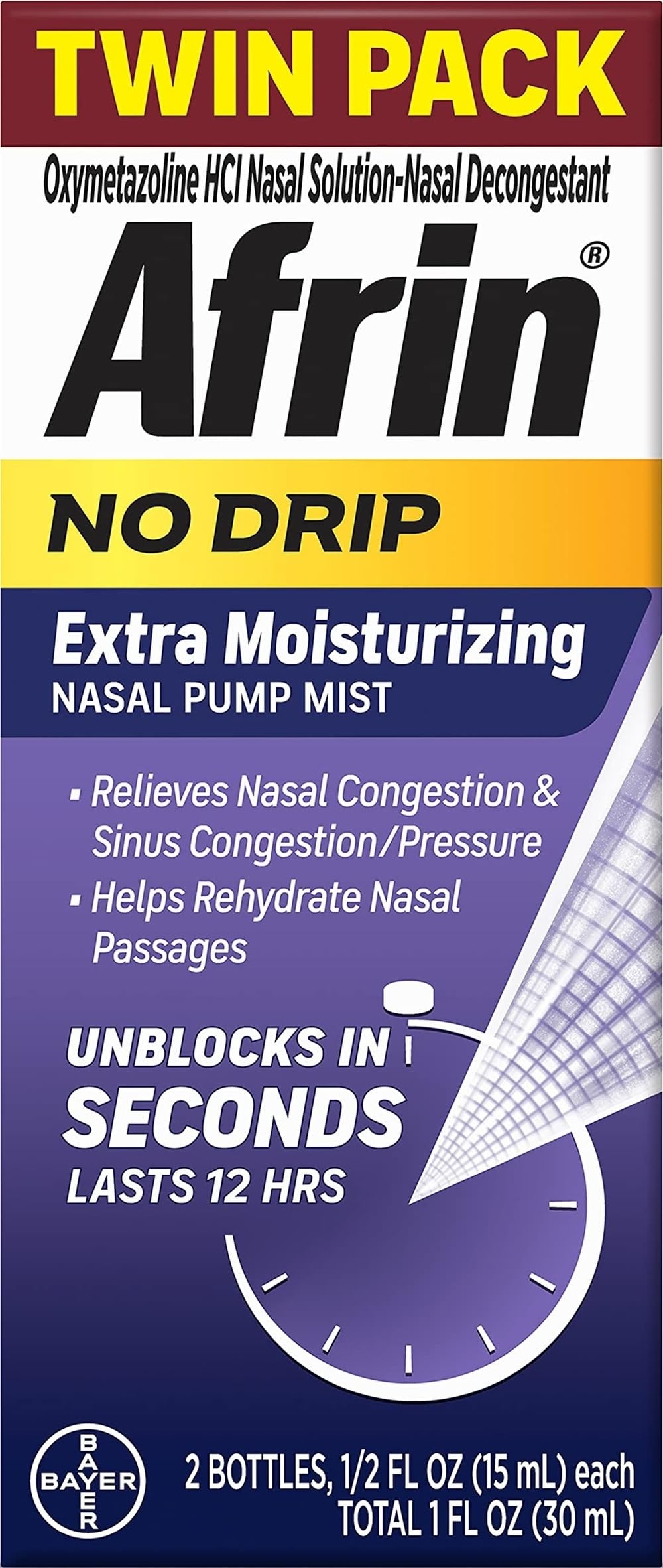 Afrin No Drip Extra Moisturizing Nasal Mist