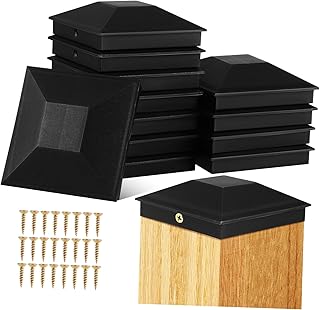 HOMSFOU 12pcs Fence Post Repair Kit Post Caps Weatherproof Easy Install Plastic