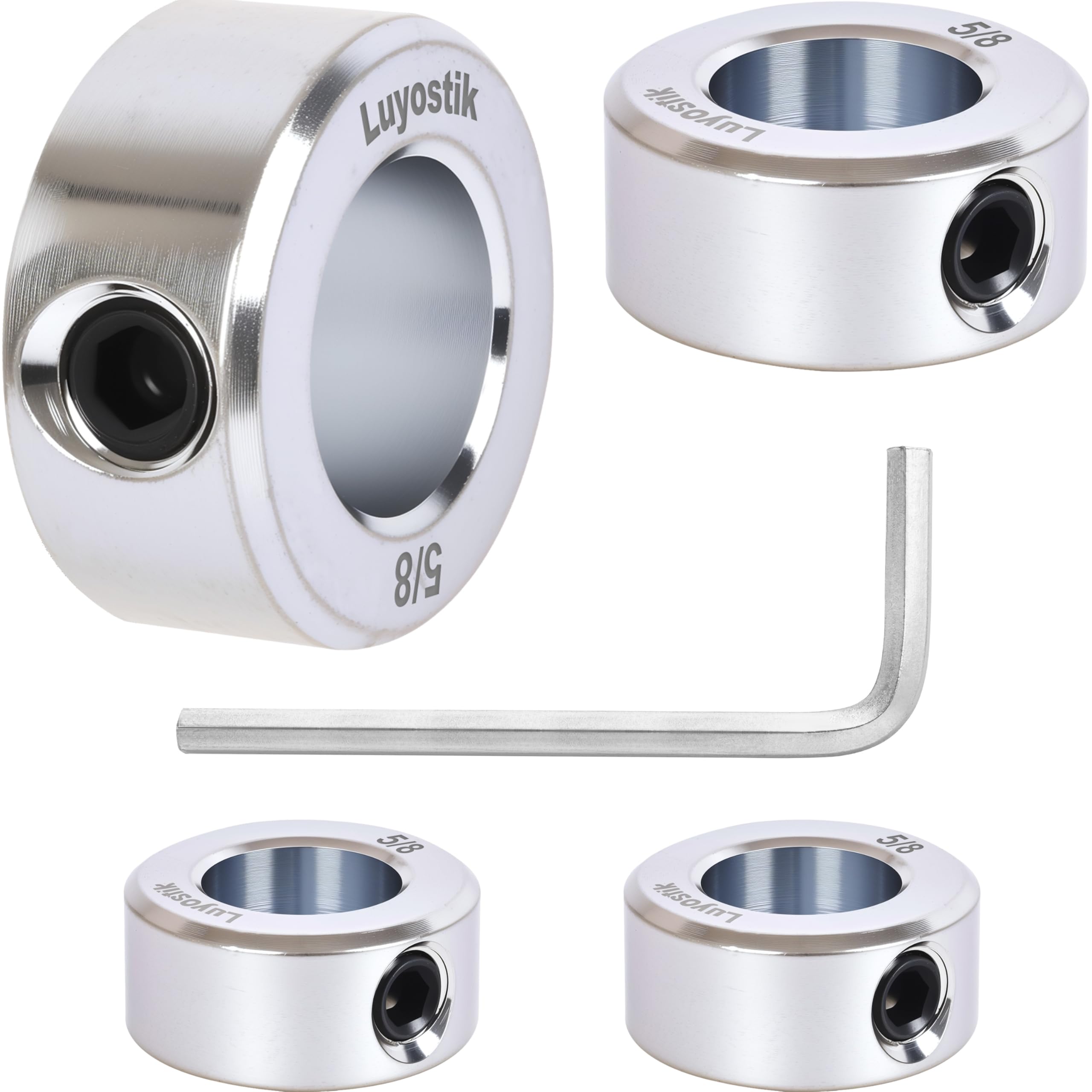 Zinc Plated Shaft Collars - 4 Pack -1