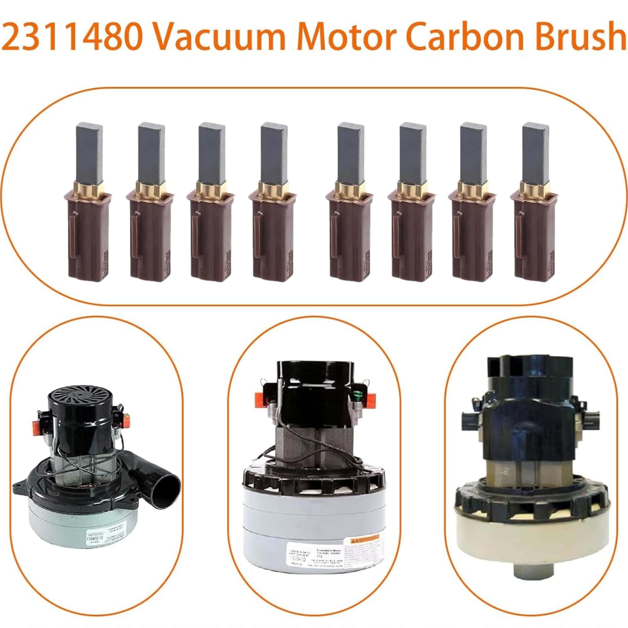 8 cepillos de carbono para motor de aspiradora 2311480 para Ametek Lamb 2311480, 333261 y 33326-1,2311480, 333261, 33326-1, y compatible con 115737, 115750, 116114-1 00, Etcc 31 mm x 11 mm x 6 mm con