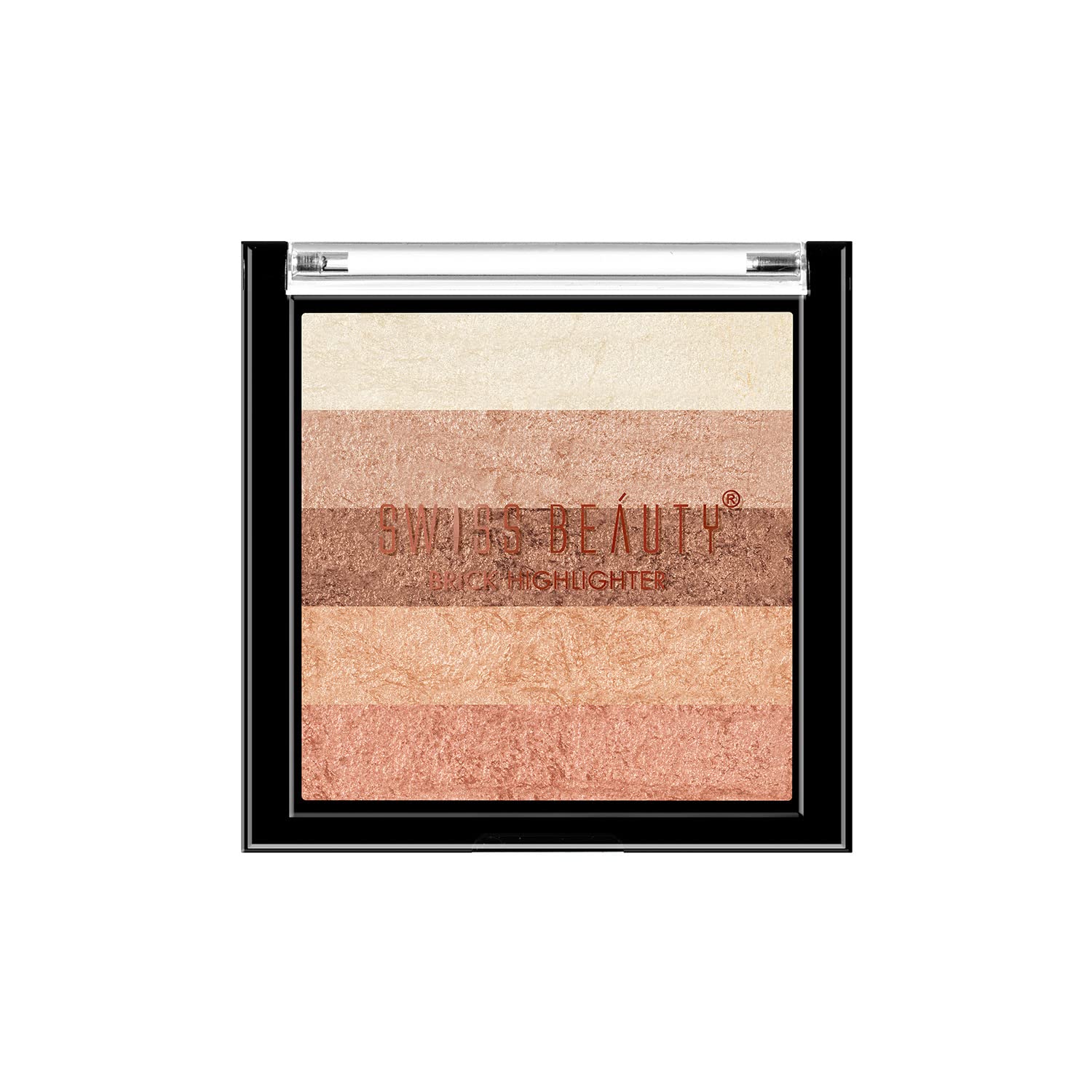 SWISS BEAUTY Brick Highlighter Palette, Face MakeUp, Multicolor-04, 7g