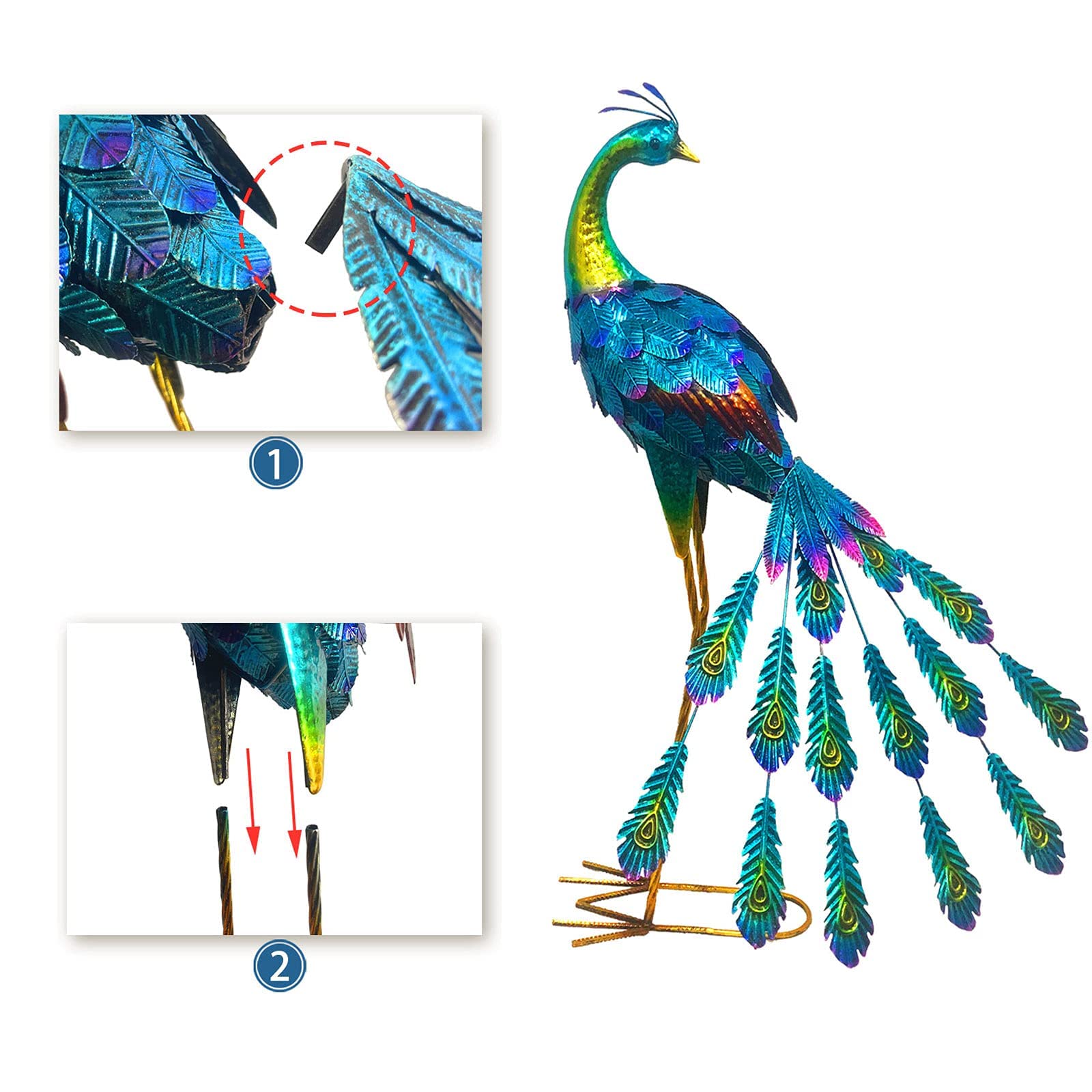 Gartenfigur Pfau