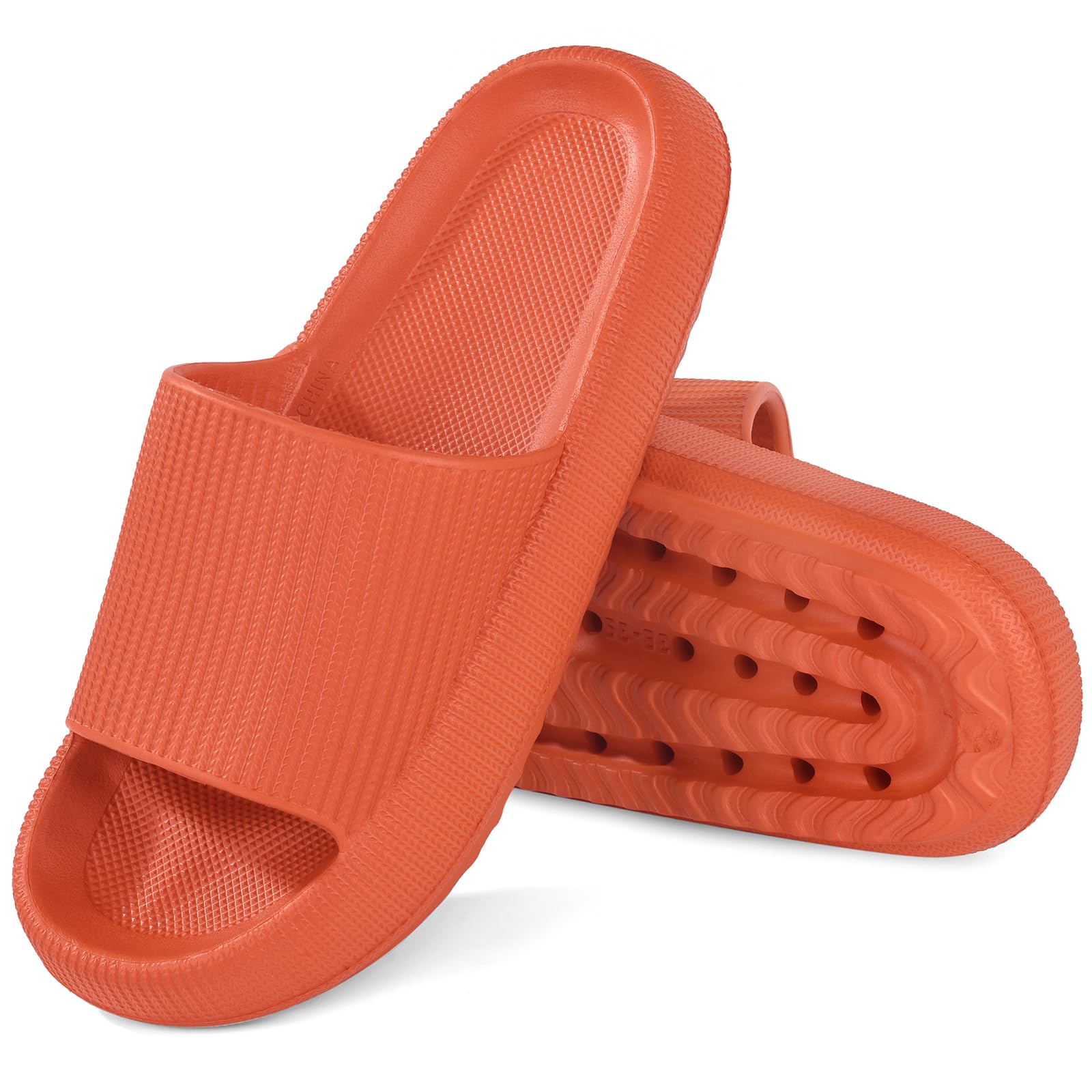 MKP COLLECTION Unisex Cloud Slides with Ultra-Thick Sole & 3D Anti-Slip Tread - Quick-Dry Bath Sandals for Shower Pool Gym, Lightweight House Pillow