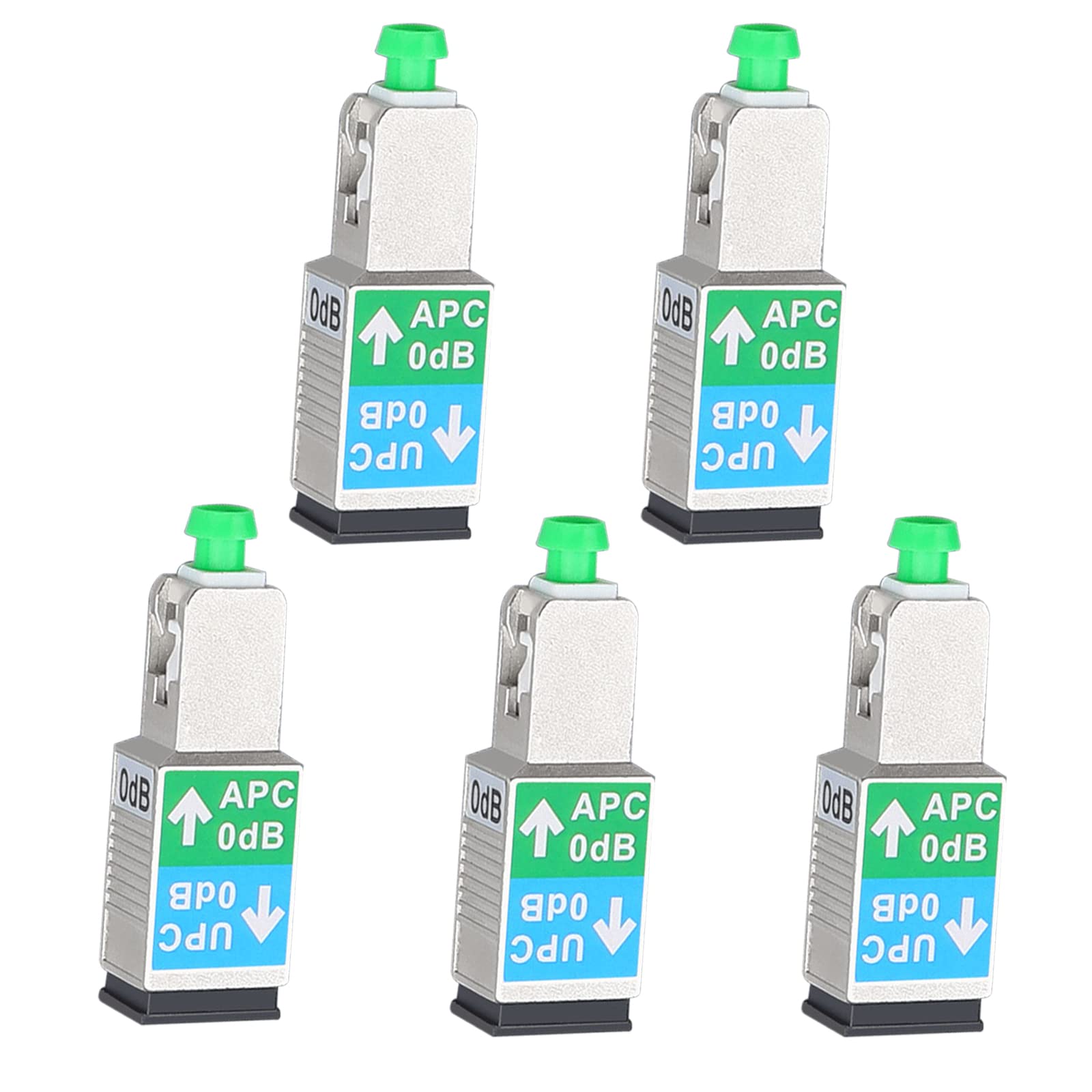 5 x Glasfaser-Adapter SC Faser-Dämpfungsgerät – SC/APC Stecker auf SC/UPC Buchse Adapter SM Singlemode Hybrid Optical Fiber Convertor/Adapter/Koppler