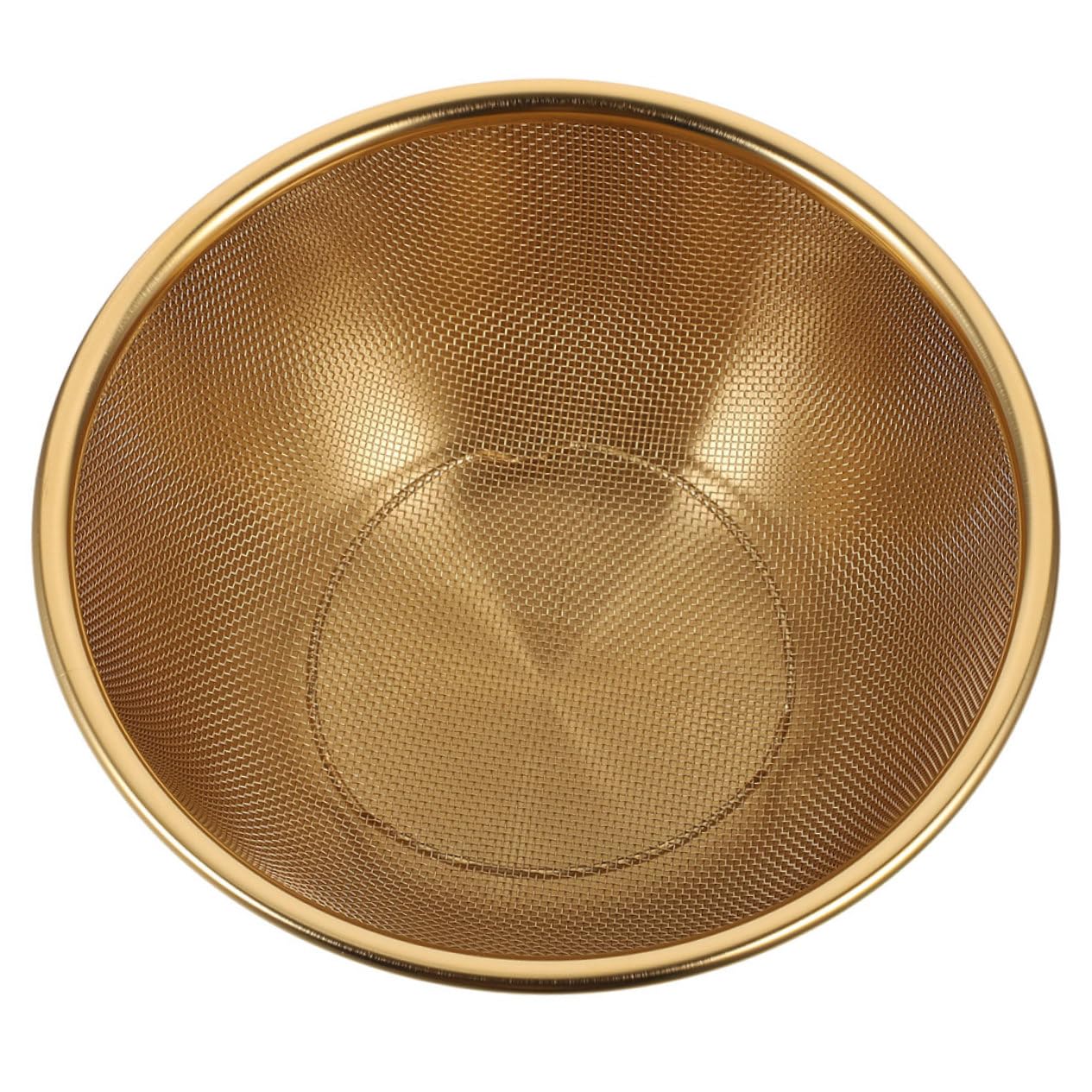 PRETYZOOM Set Colini Scolapasta in Acciaio 2 Pezzi Colino Per e Ciotola Drenante Per Frutta e Design Resistente 24 Cm Color Oro