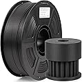 iSANMATE ABS Carbon Fibre Filament 1.75 mm, 3D Drucker Filament Gefüllt mit 20% Kohlefaser, ABS Filament 1.75 mm, Matte Black 1 kg Spule