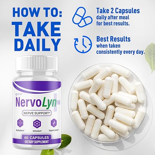 Miniatura 3 de NervoLyn - Cápsulas de suplemento oficial de Nervo Lyn con todos los ingredientes naturales, suplemento NervoLyn Advanced Formula de apoyo nervioso