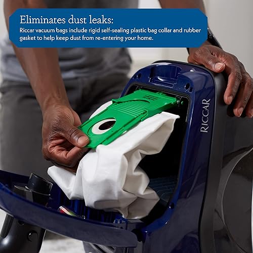 Miniatura 5 de Riccar Prima HEPA - Bolsas para aspiradora, color verde con infusión de carbón, seis bolsas incluidas, RCHC-6