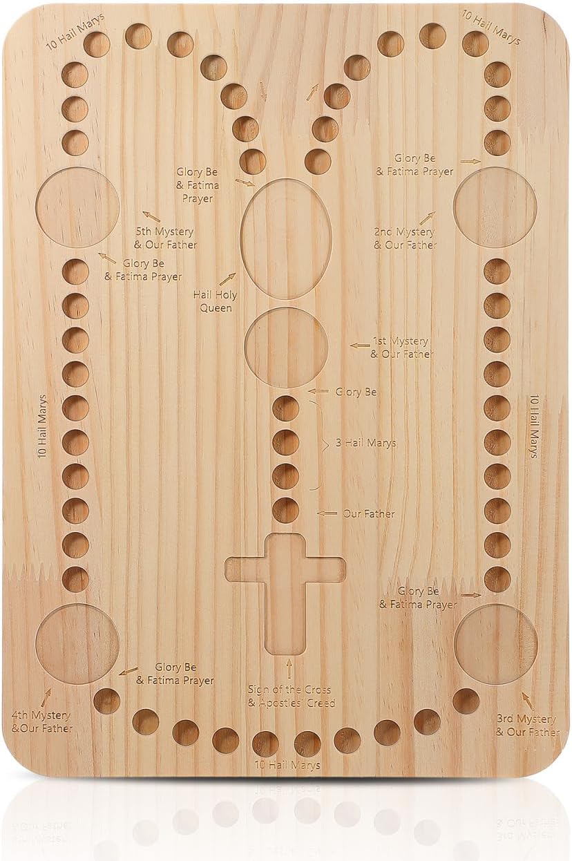 Garneck Wooden Bead Board: 13. 7inch Rosary Making Tray Beading Organizer Board for DIY Bracelet Necklace Jewelry Making Supplies Kit