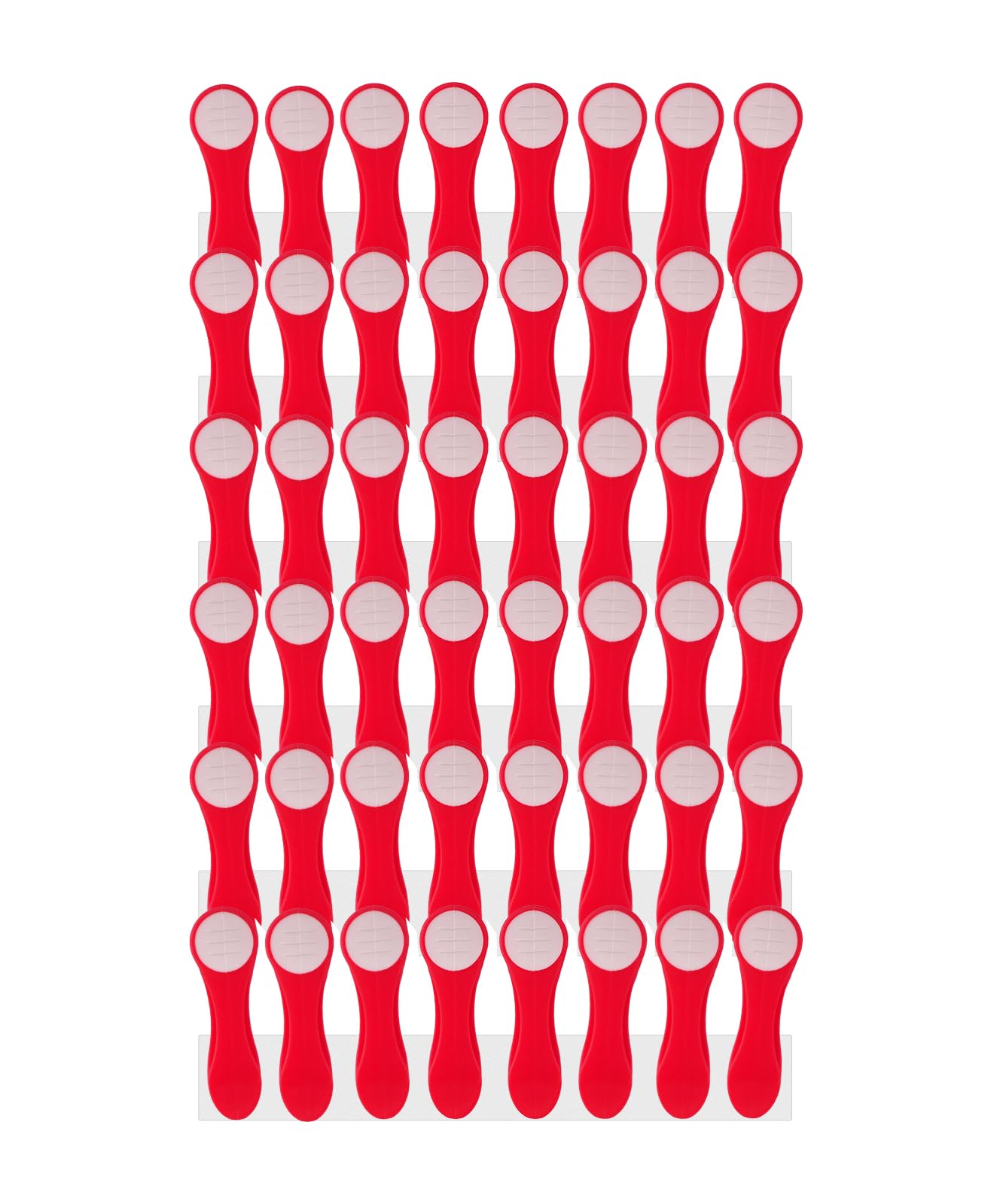 trendfinding 48 Clothes Pegs Laundry Clips with Stainless Steel Compression Springs and Soft Grip Red White