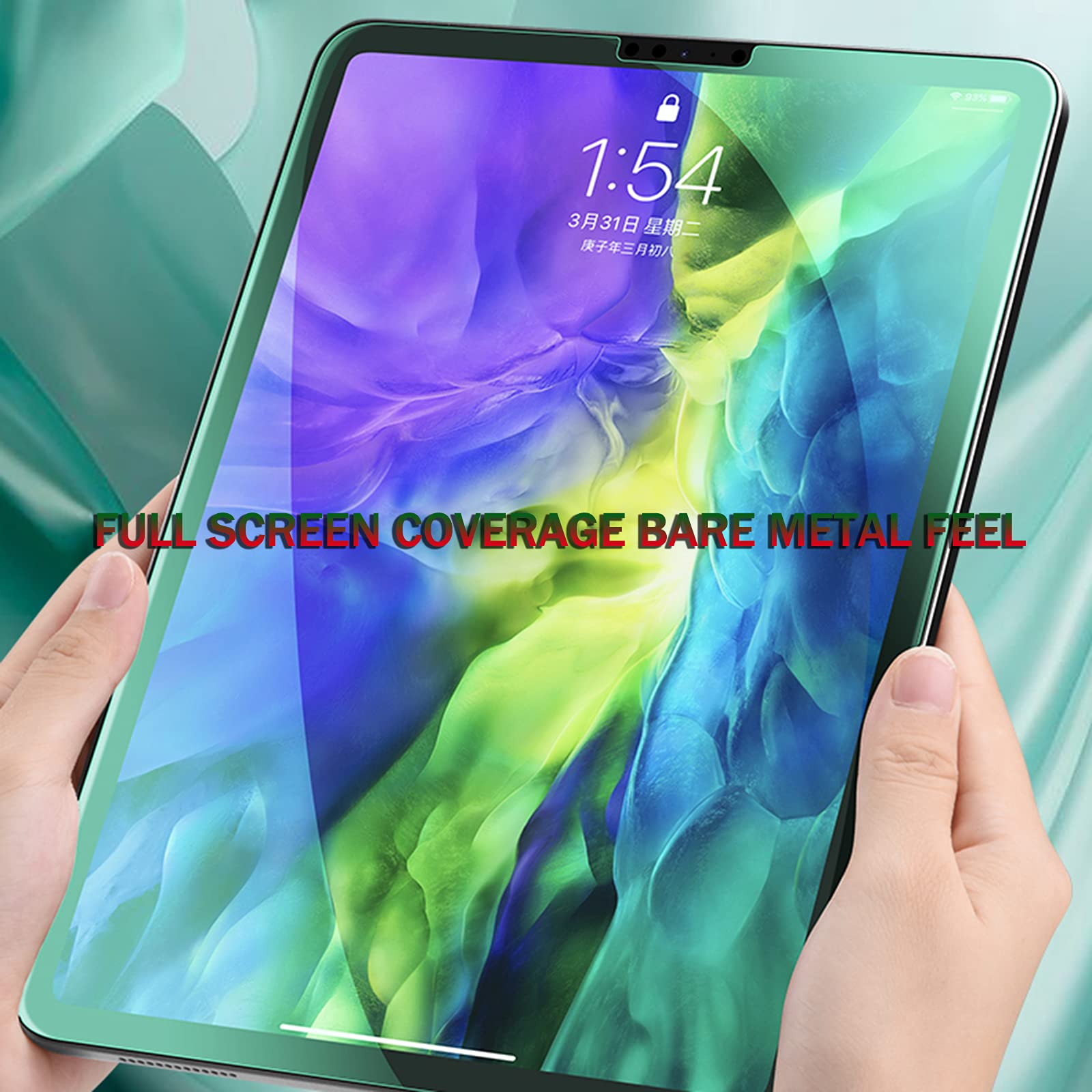 AIZYR Película De Cubierta De Vidrio Templado 9H - Protector De Tableta De Pantalla De Luz Verde para Estudiantes De Protección Ocular, Trabajadores De Oficina