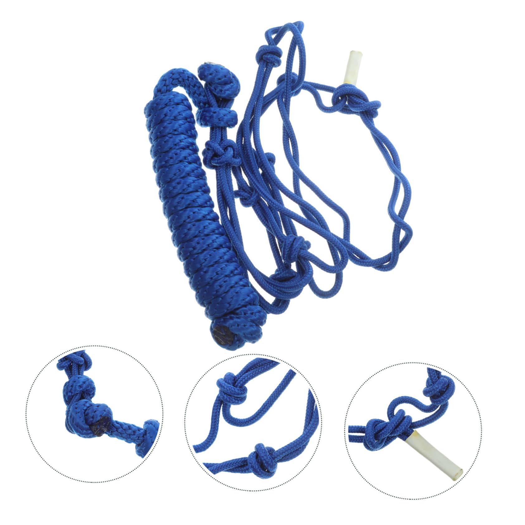 Cabestro de Cuerda Trenzada para Caballos, Azul, de Tela