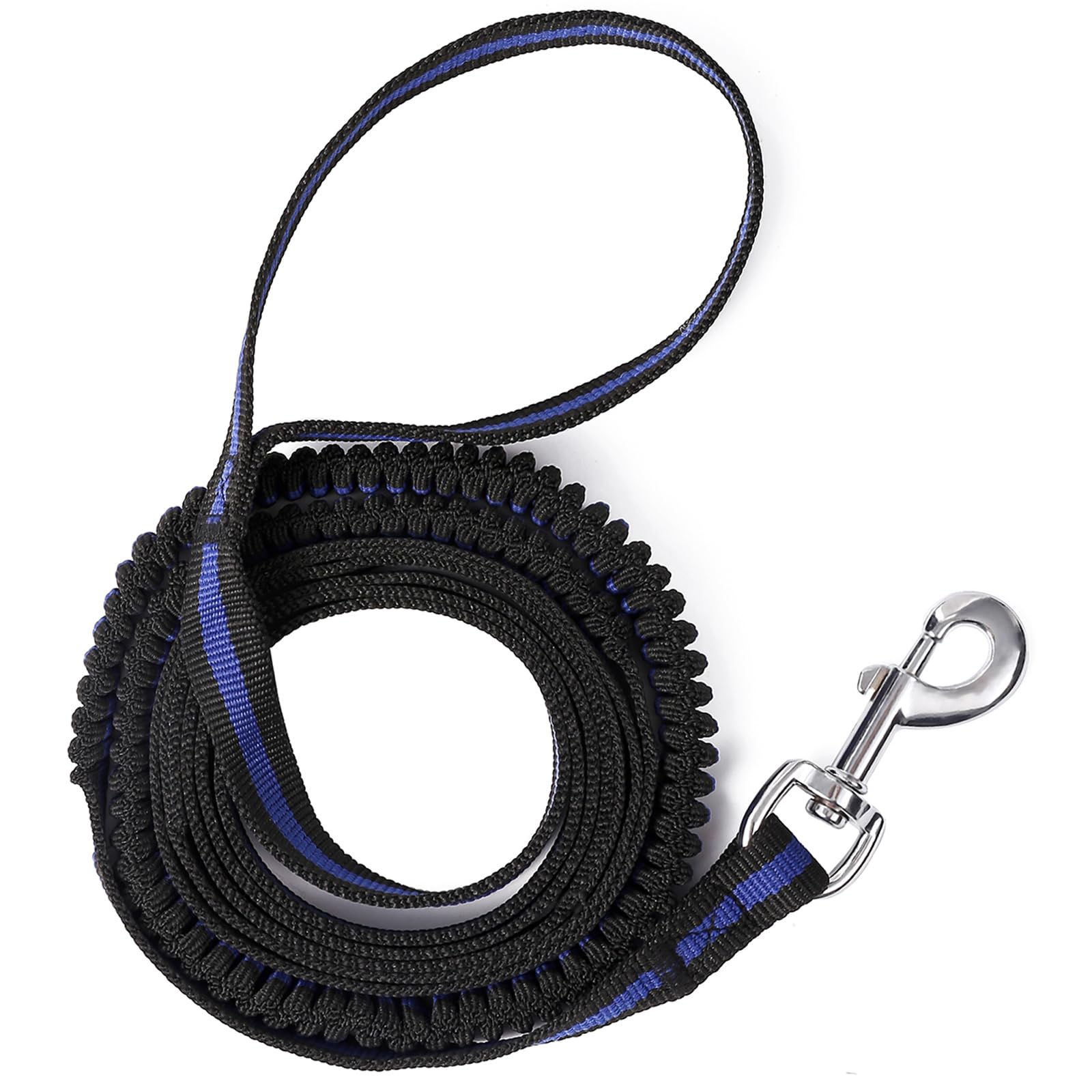 Mi Metty Nylon Dog Training Leash,Traction Rope,8ft Long,2Pcs Shock-Absorbing Elastic Buffer Dog Leads,Double Handles Training Leash,Heavy Duty Leashes for Large Dogs or Medium Dogs (50FT)