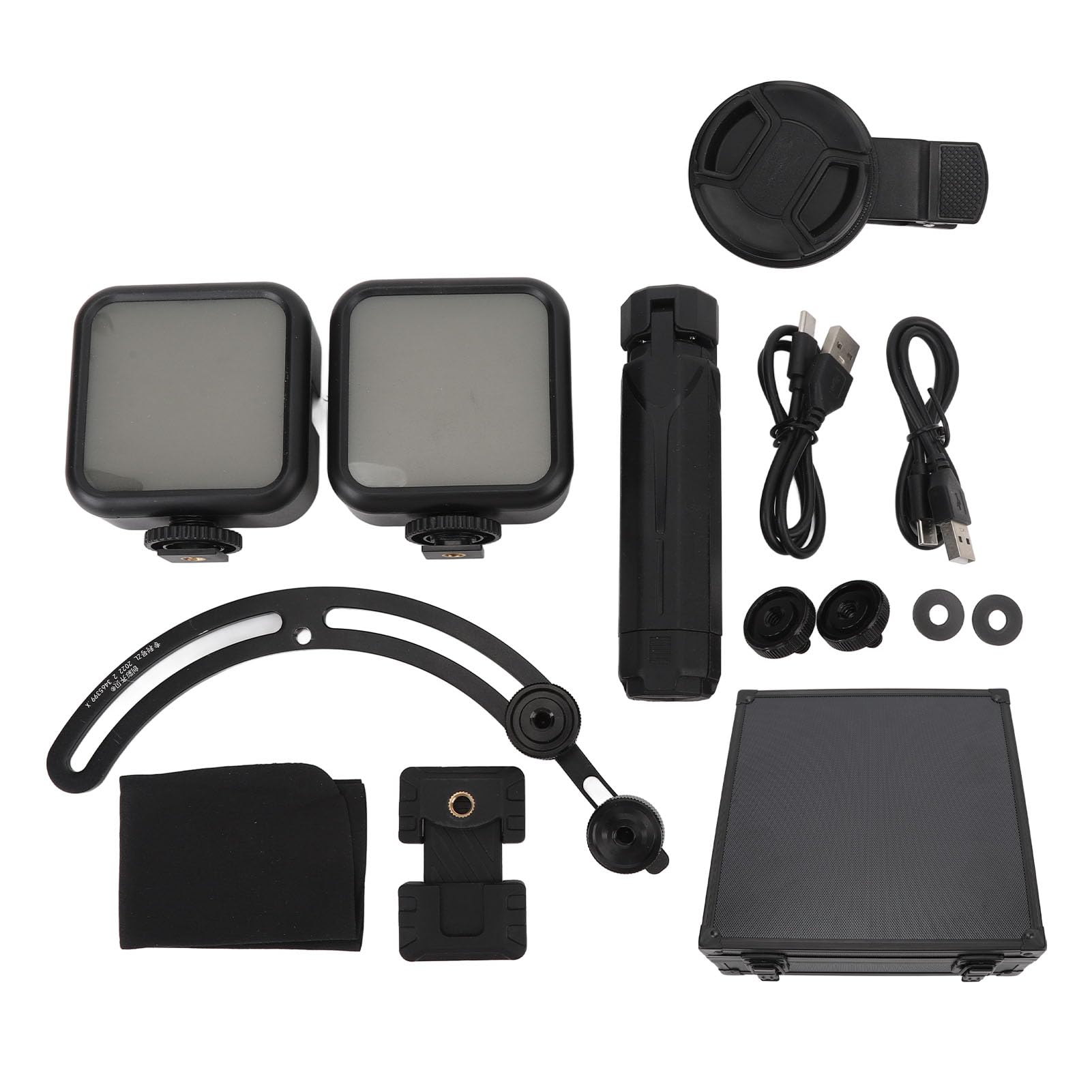 3000mAh Fill Lamp for Photography, Soft Light with 10 Color Temps, 2 Fill Lamp, Arc Slide Rail for DSLR Cameras and Smartphones, Organization Case, 3000mAh Fill Light with CPL