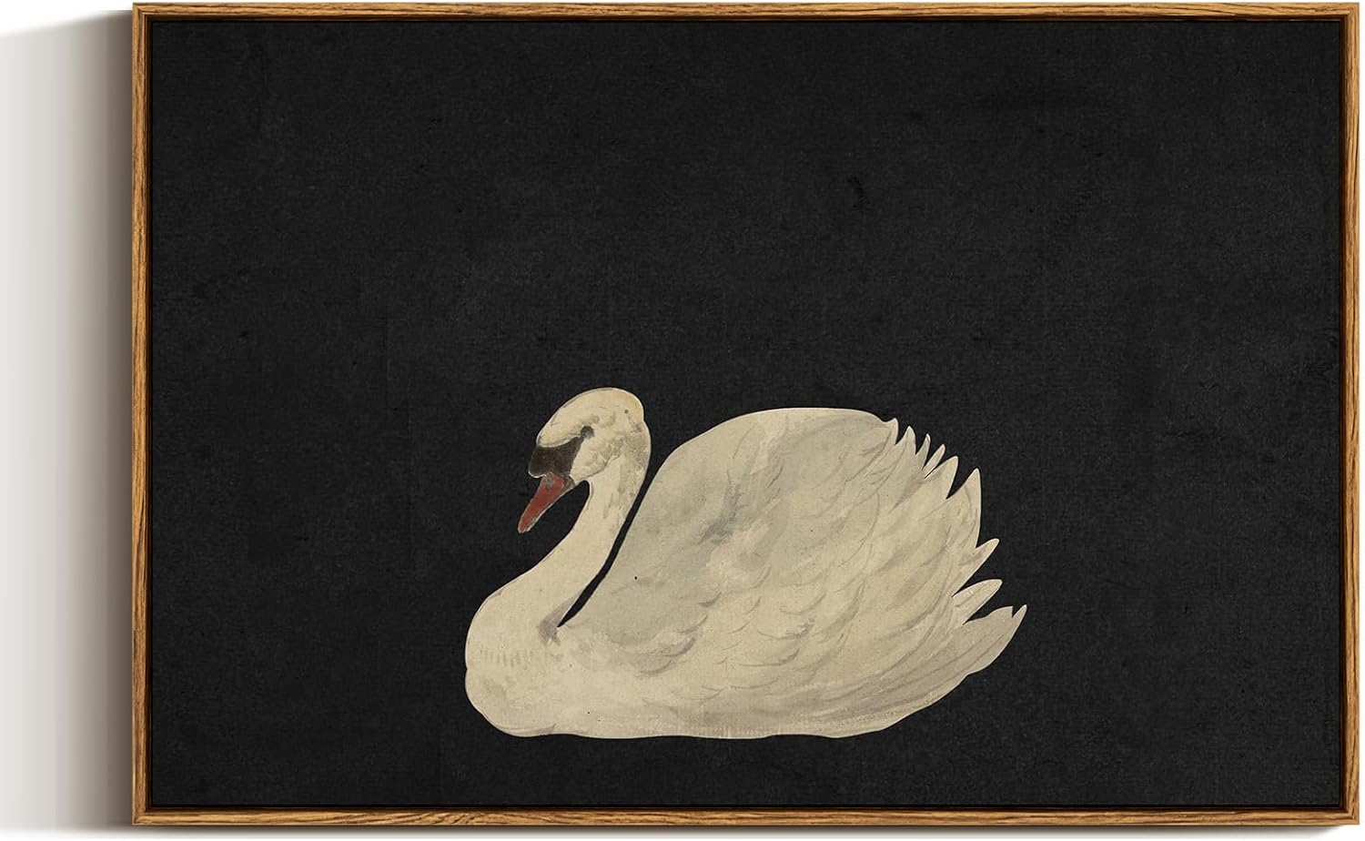 VIYYIEA Framed Canvas Wall Art Home Decor Swan Art Wall Decorations Prints Grace Swan Painting Pictures Rustic Bathroom Wall Decor Farmhouse Home Decor for Living Room Bedroom Office Decor 20x30in Zwaan 30L" x 20W"