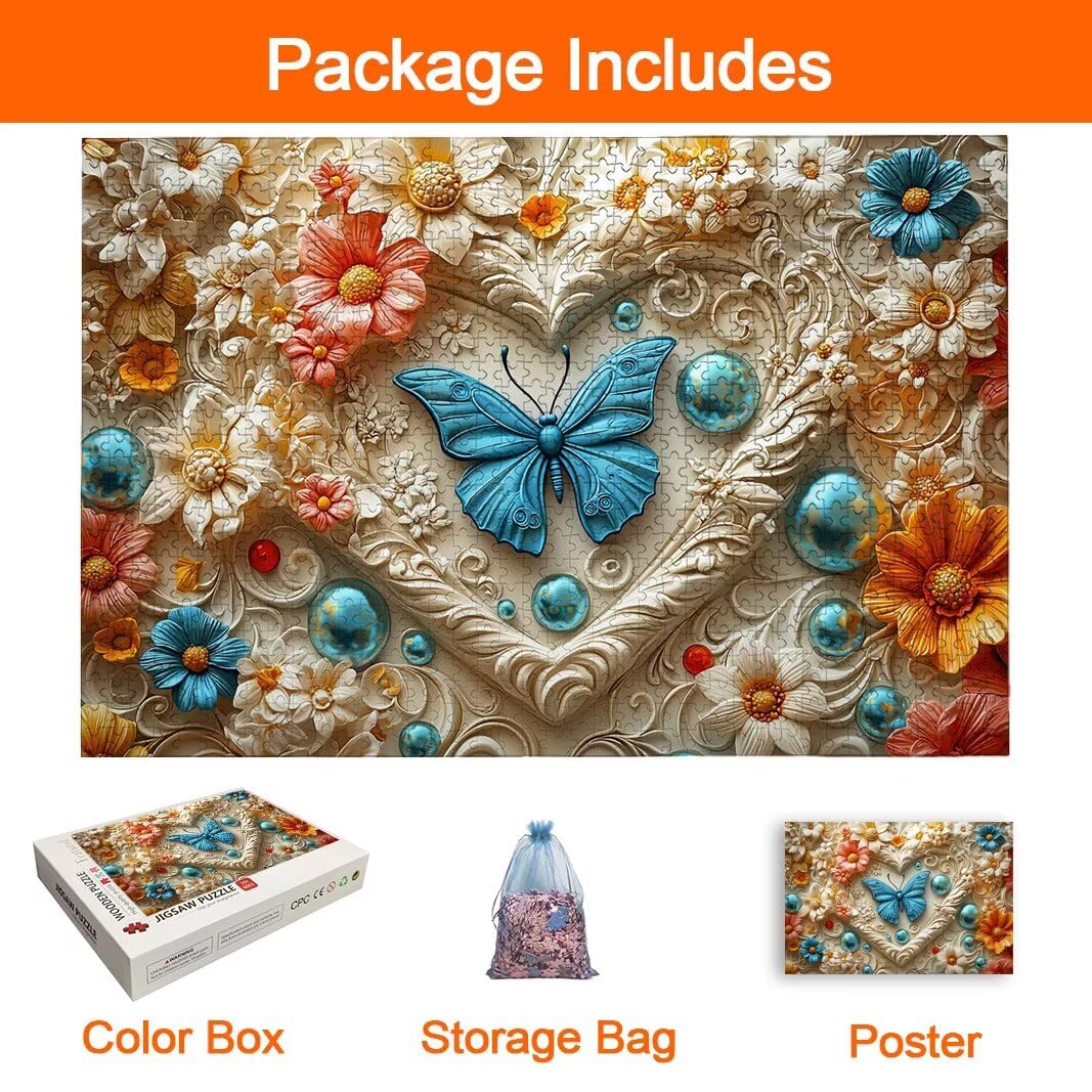 Puzzle 2000 Pezzi, Puzzle Farfalla, Misura: 100x71cm, Regalo Donna -8789